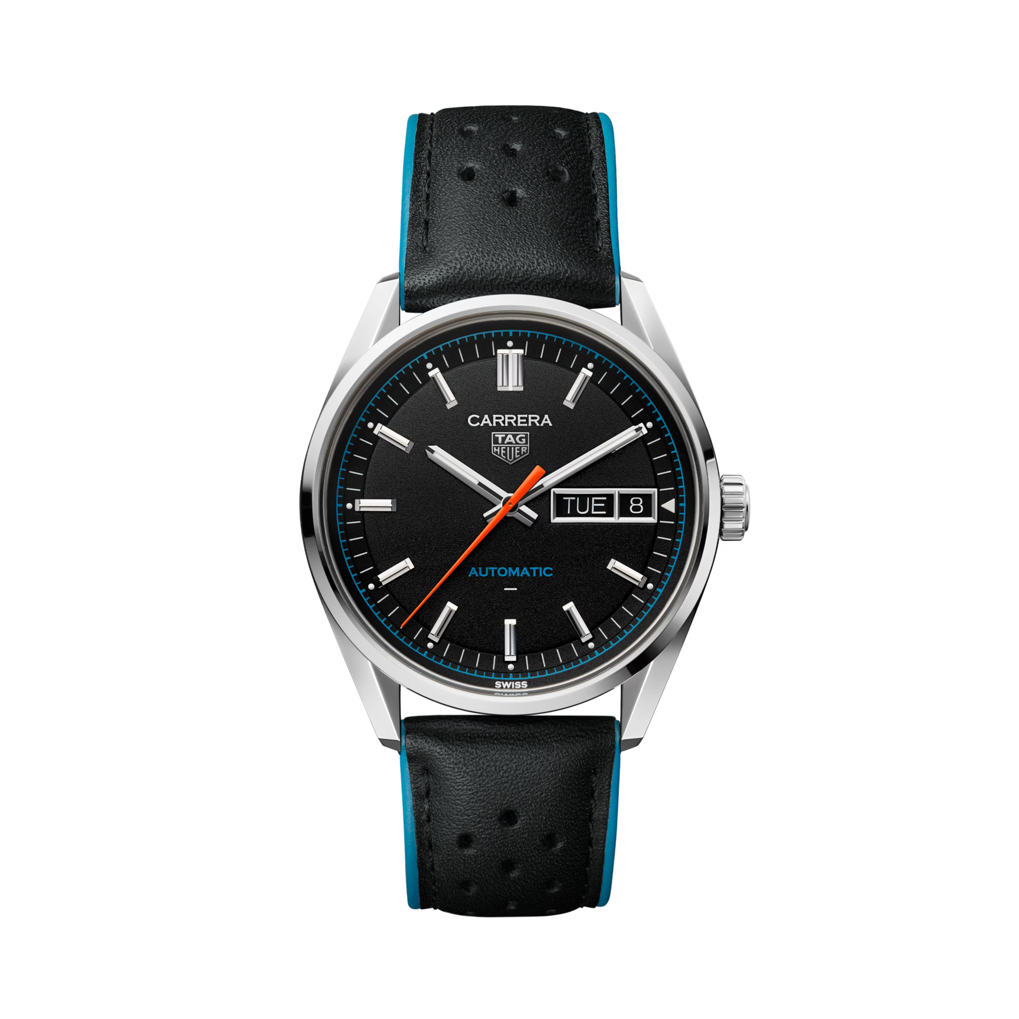 Carrera Day-Date 44mm, Black Dial, Baton Numerals_1