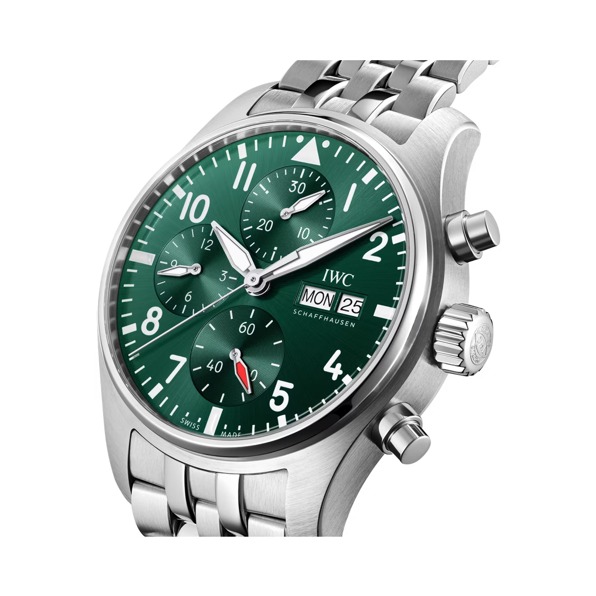 IWC Pilot's Chronograph 41 41mm, Green Dial, Arabic Numerals_3