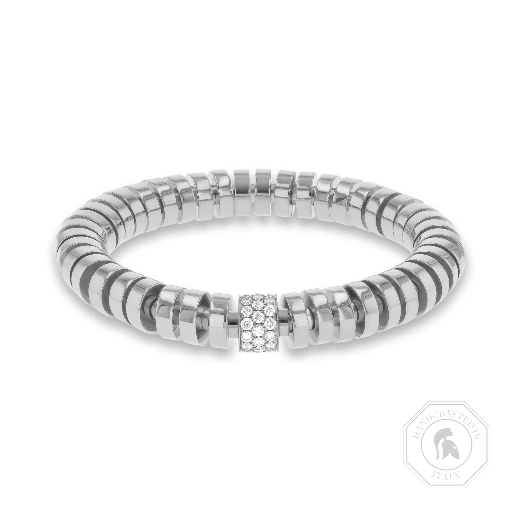 Amalfi 1.042ct Diamond Large Angular Link Expandable Bangle Brilliant Cut, Micro Pavé Set_1