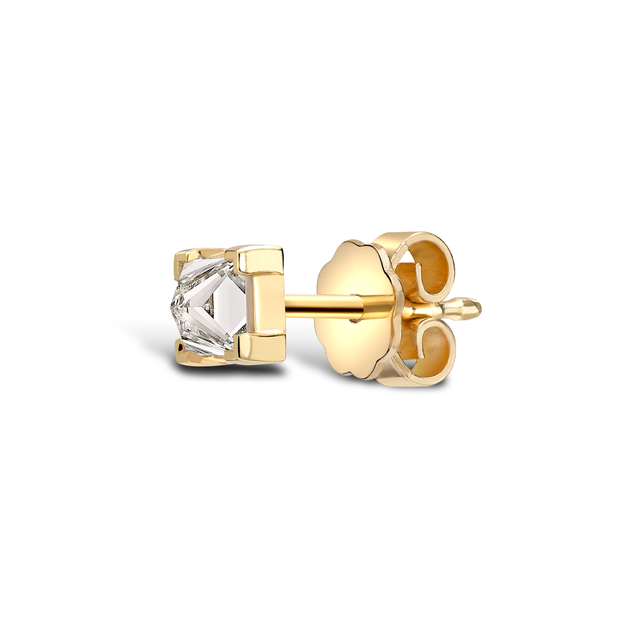 RockChic Diamond Solitaire Earring Princess Cut, Claw Set_2