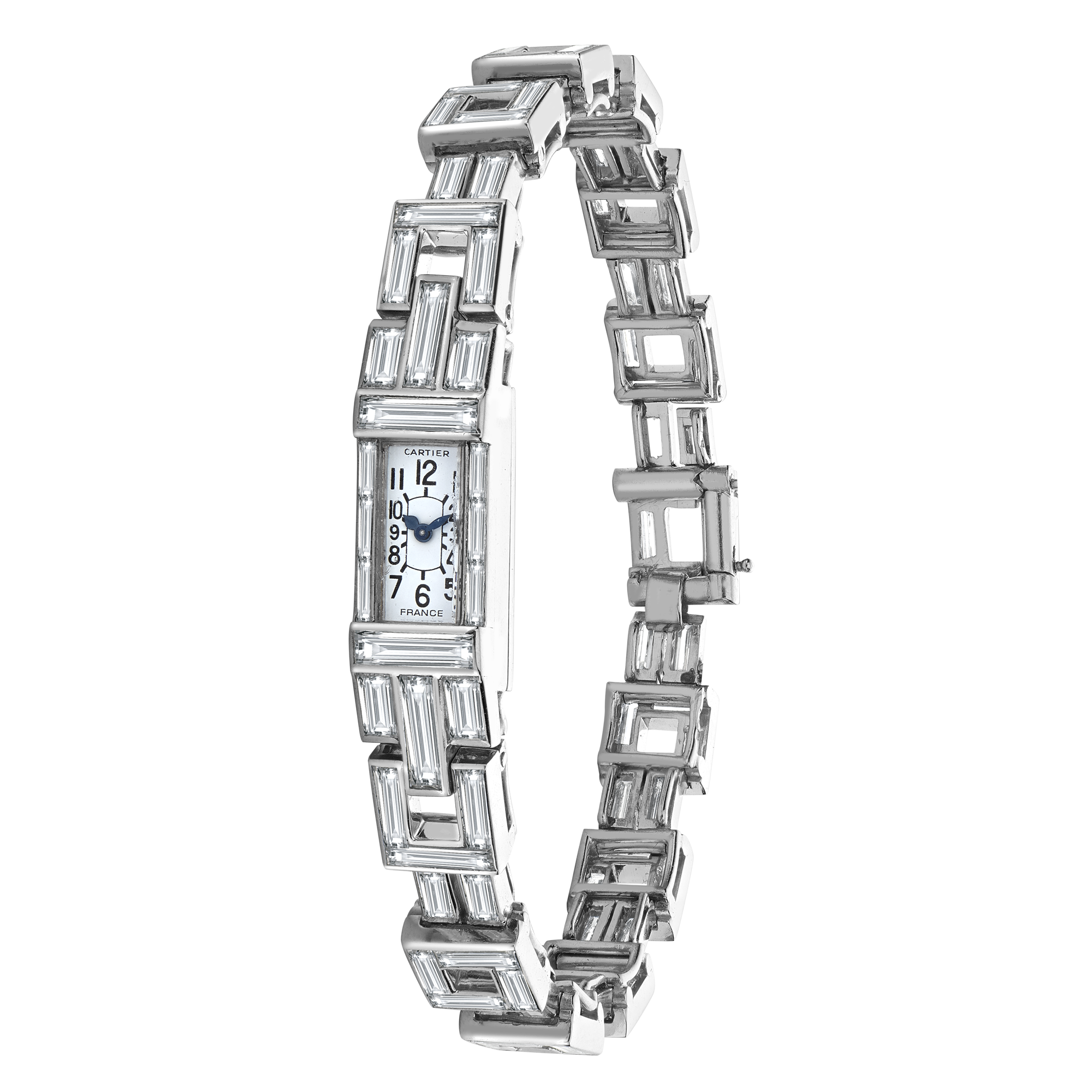 Cartier Art Deco Cocktail Watch Baguette Cut, Rub Over Set_2