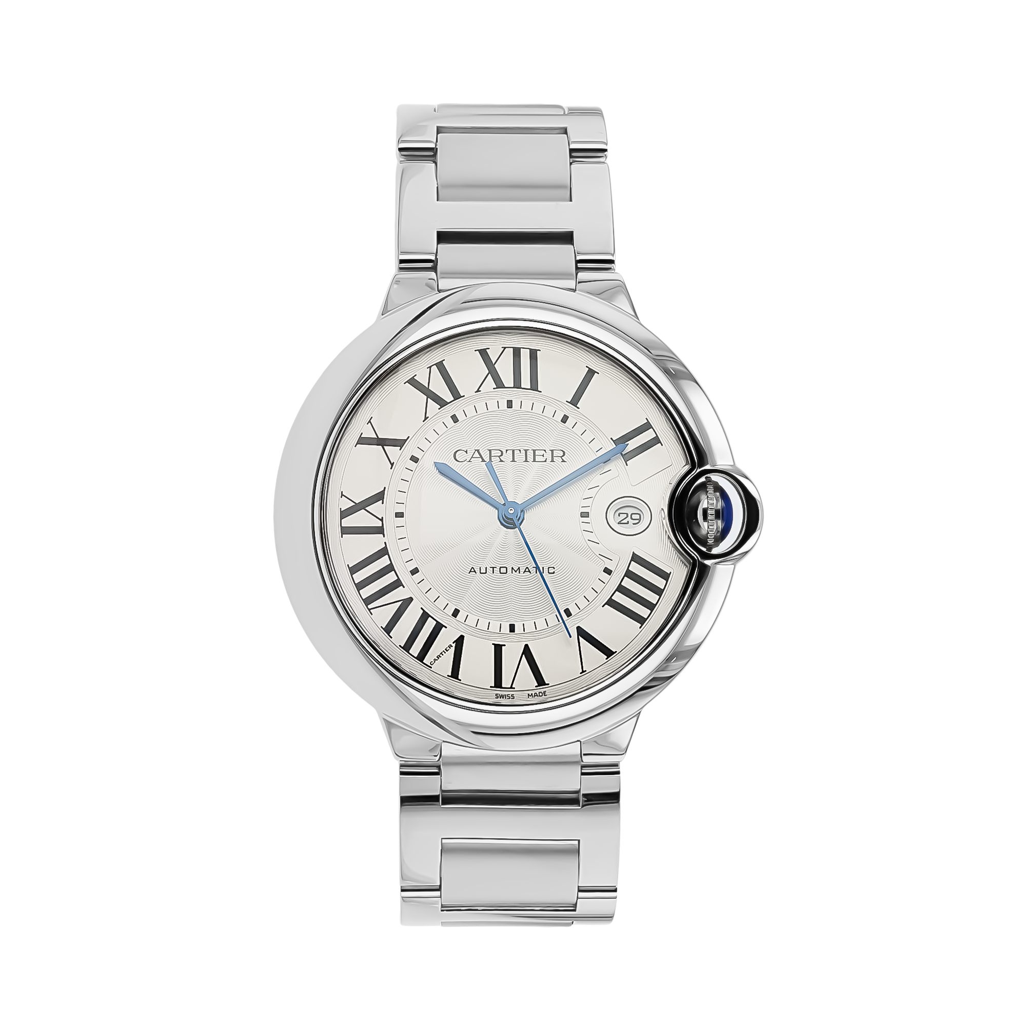 Pre-Owned Cartier Ballon Bleu de Cartier 42mm, Silver Dial, Roman Numerals_5