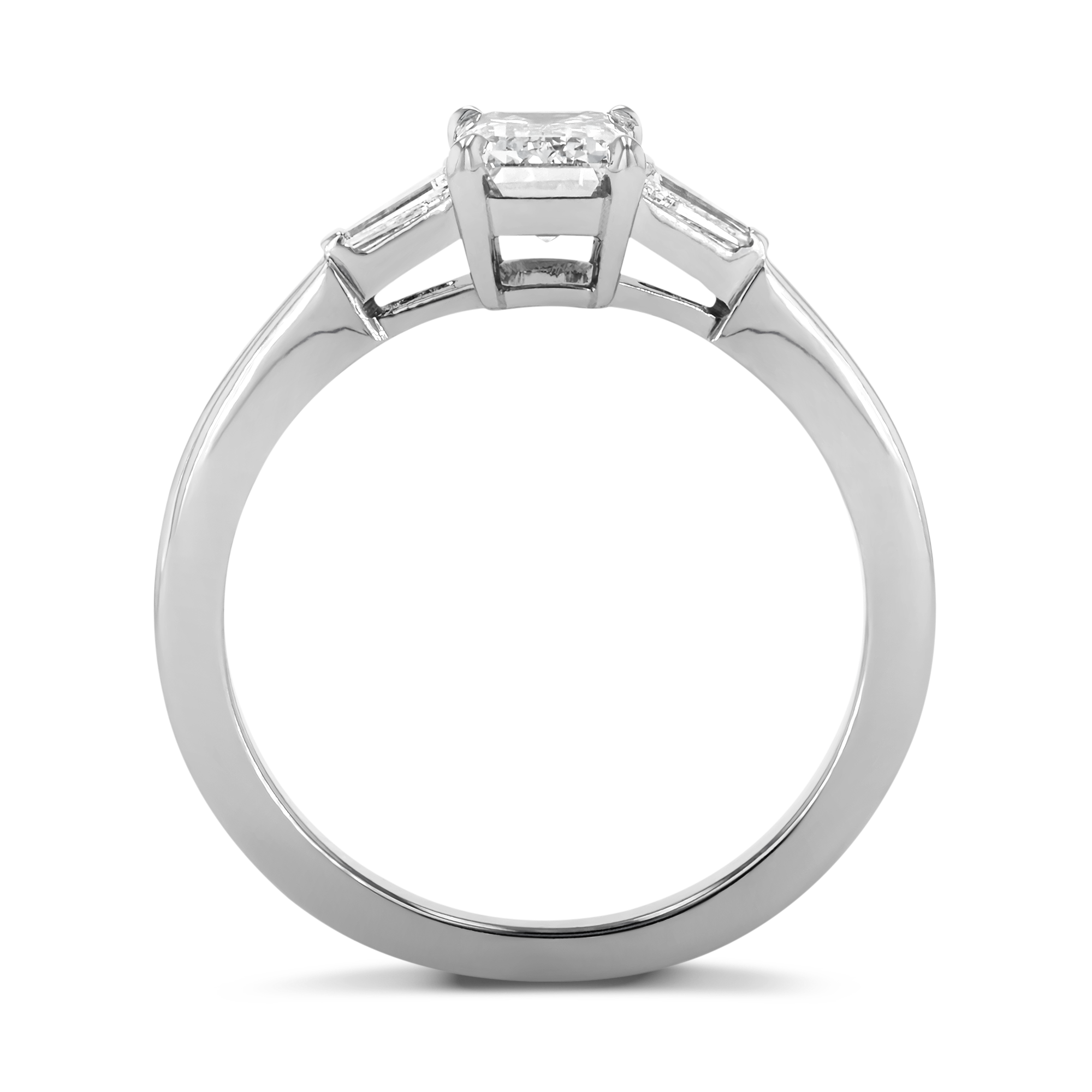 Regency 1.01ct Diamond Solitaire Ring Emerald Cut, Claw Set_3