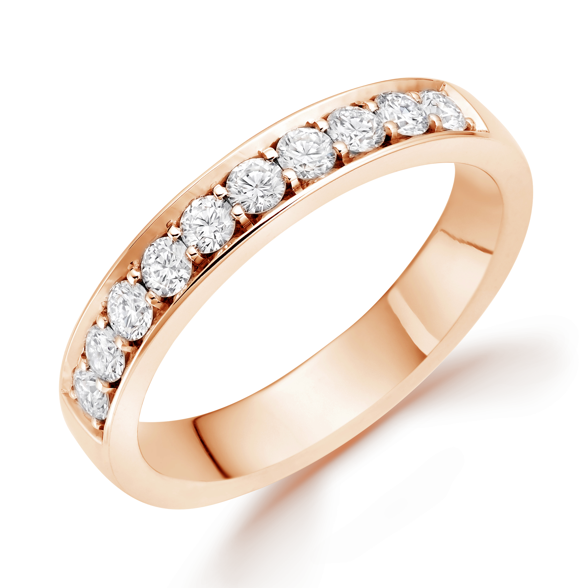 Brilliant Cut Diamond Half Eternity Ring Brilliant Cut, Half Eternity, Thread Set_1