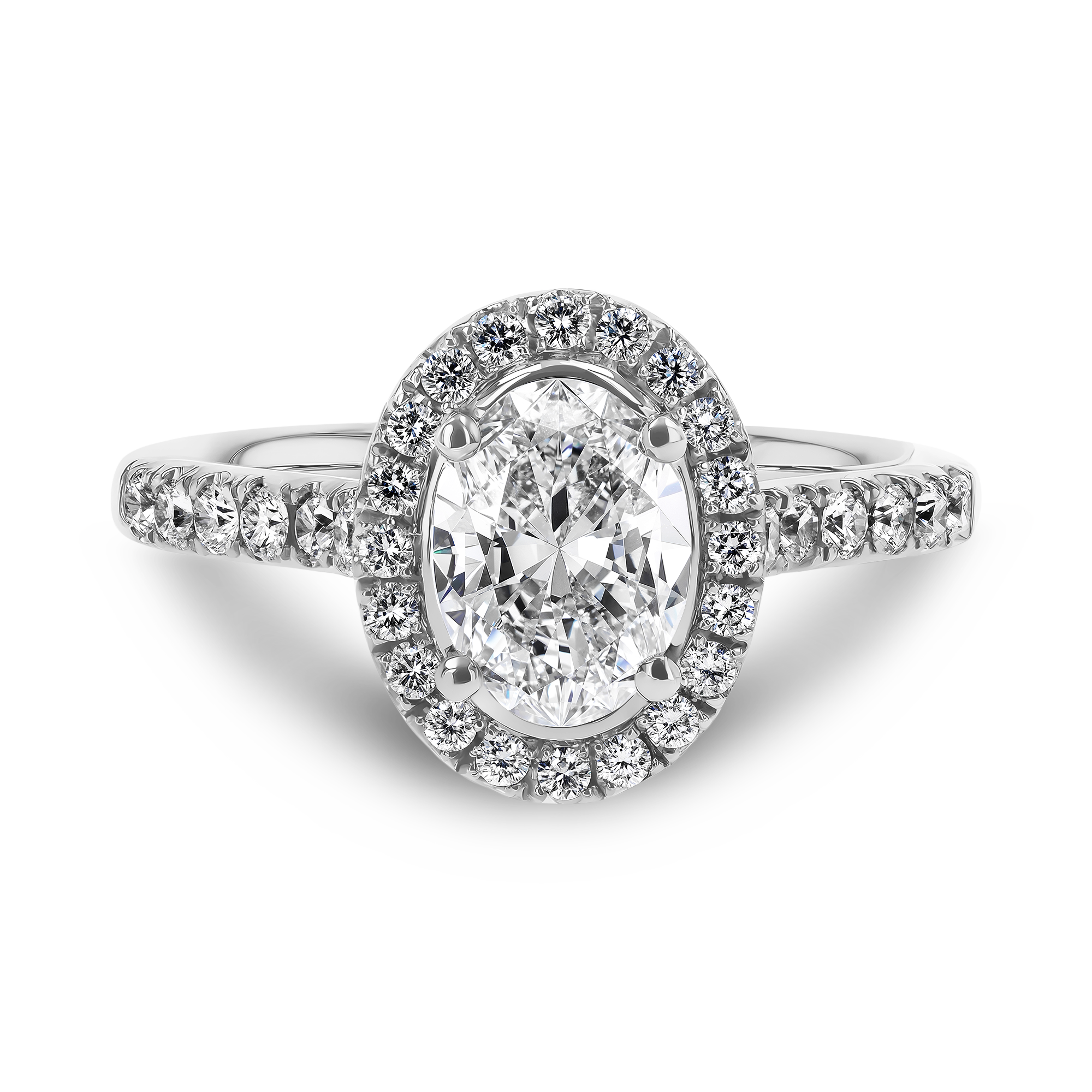 Celestial 0.30ct Oval Cut Diamond Cluster Ring Oval Cut, Claw Set_2