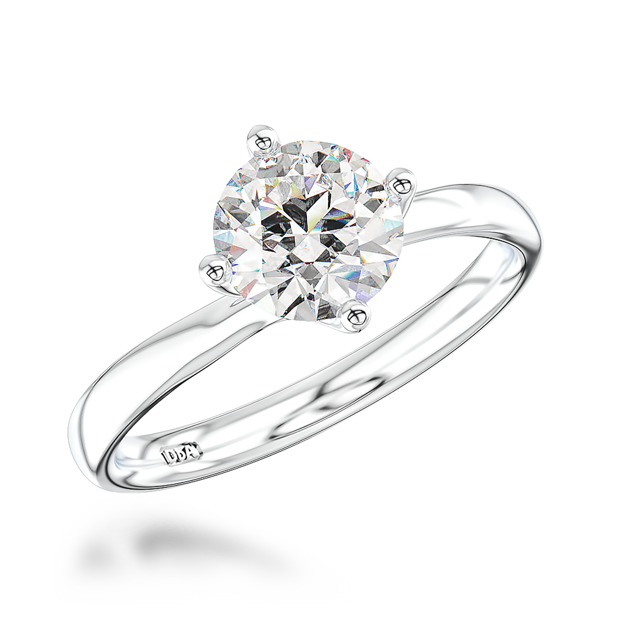 1.00CT Diamond Solitaire Ring Brilliant Cut, Solitaire, Four Claw Set_1