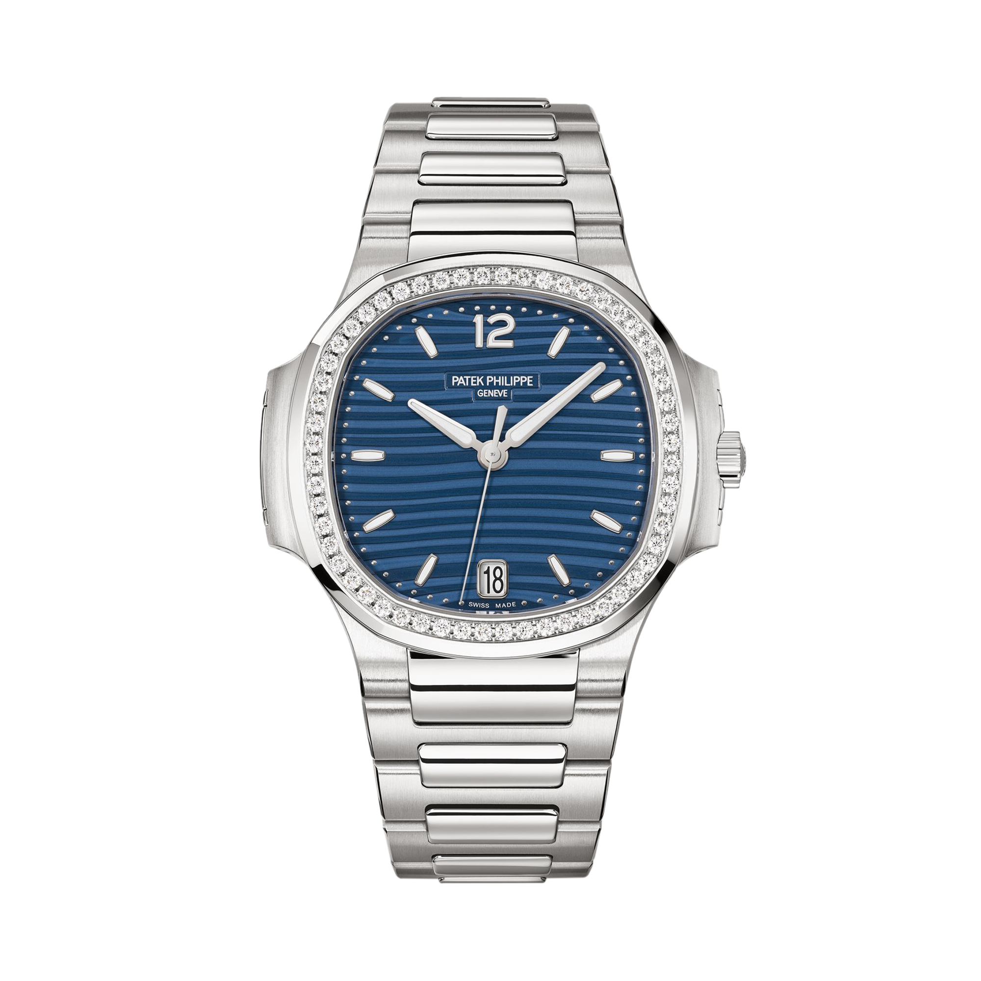 Patek Philippe Nautilus 35.2mm, Blue Dial, Arabic/Baton Numerals_1