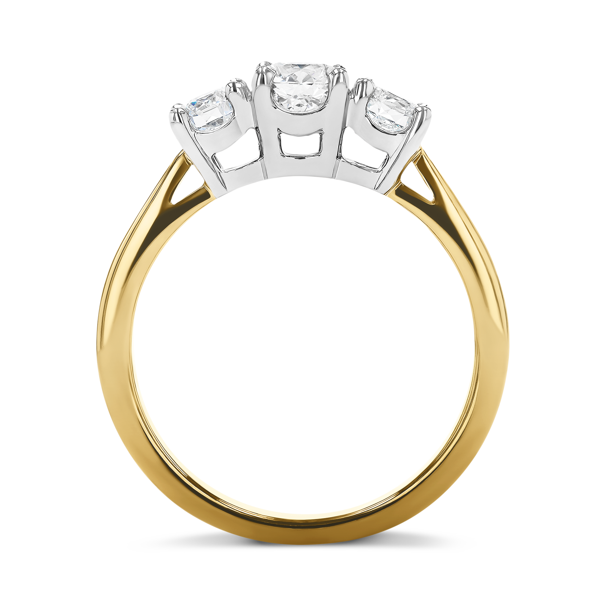 Classic 1.30ct Diamond Three Stone Ring Brilliant cut, Claw set_3