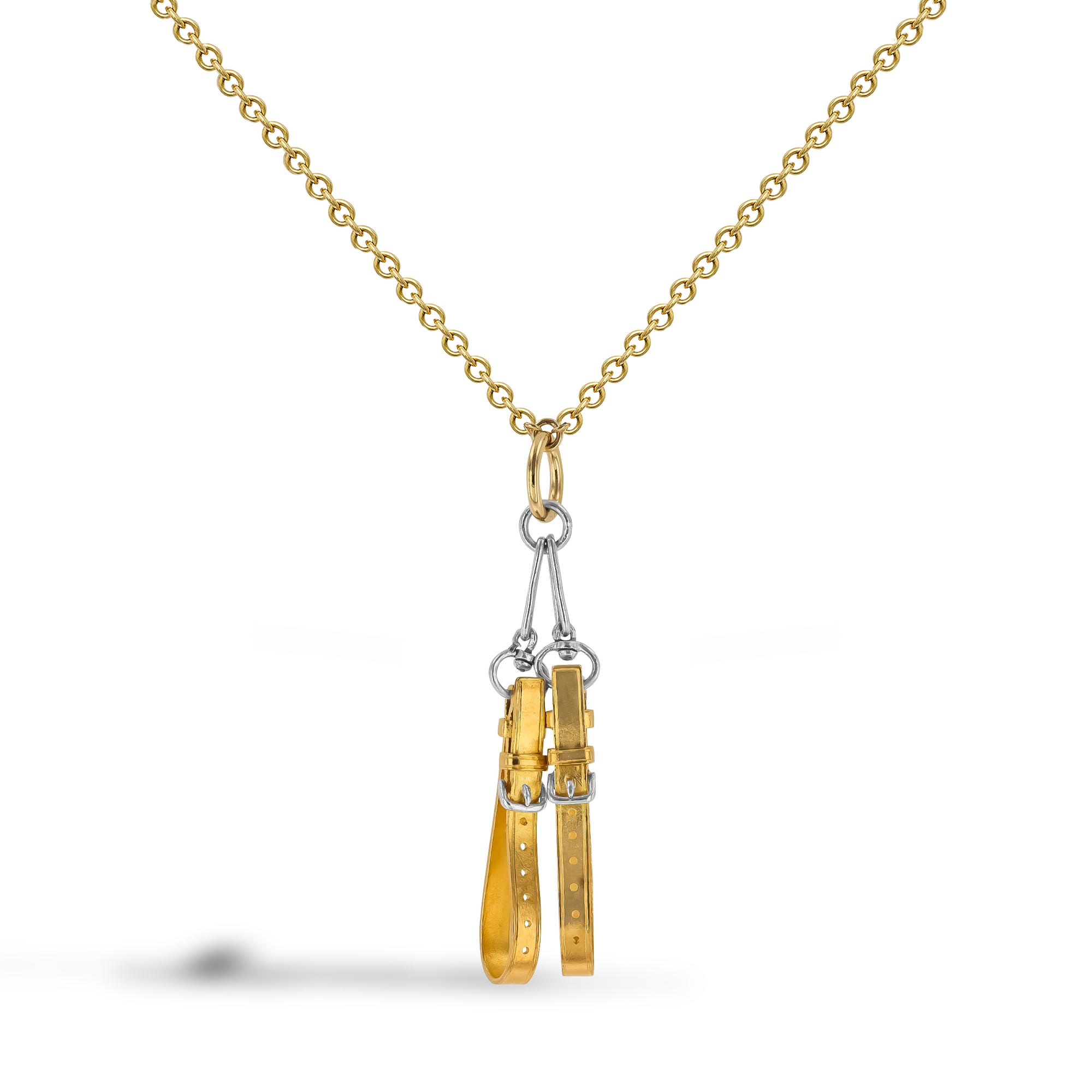 Edwardian Gold Stirrups Pendants _1