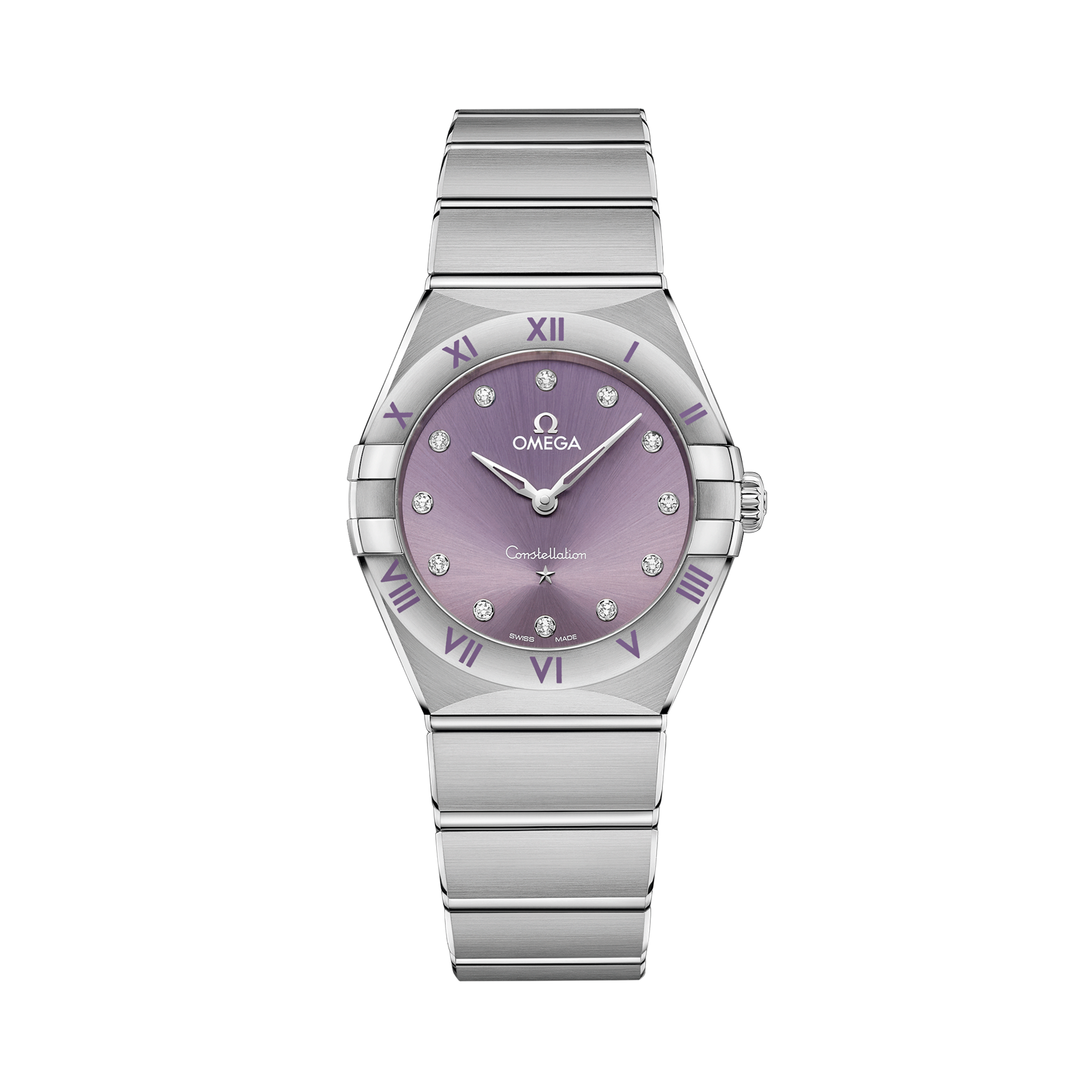 OMEGA Constellation 28mm, Purple Dial, Diamond Numeral_1