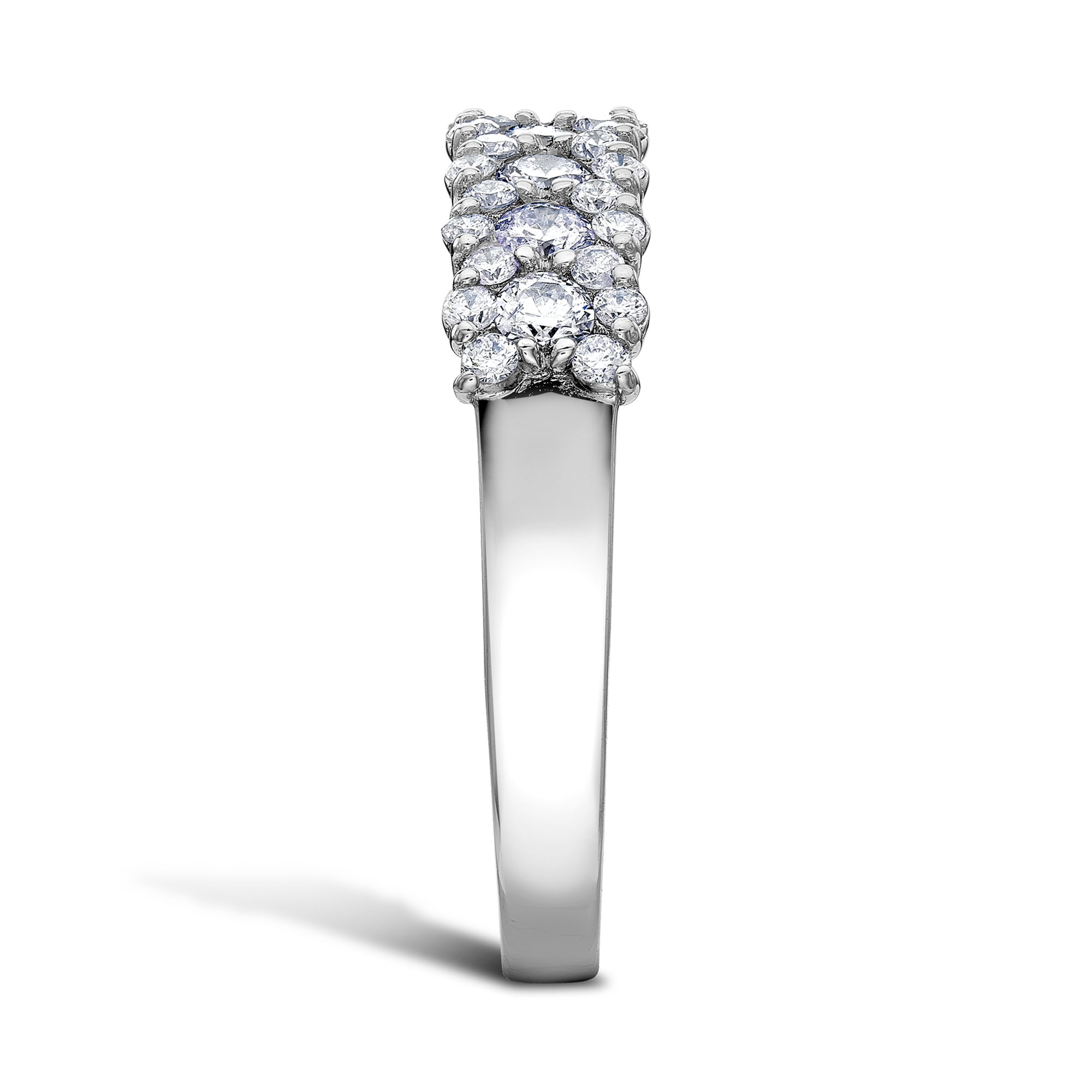 Brilliant Cut Diamond Half Eternity Ring Brilliant cut, Claw set_4