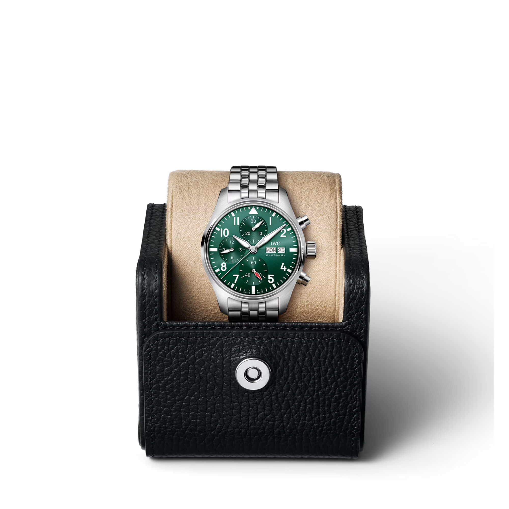 IWC Pilot's Chronograph 41 41mm, Green Dial, Arabic Numerals_6