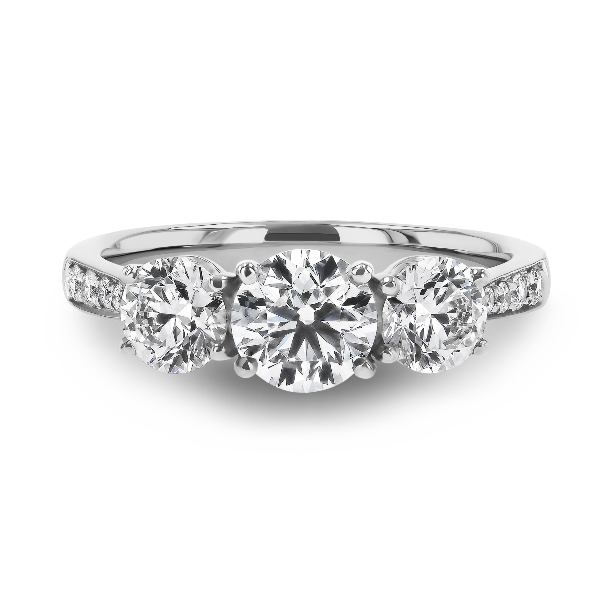 Duchess 1.30ct Diamond Three Stone Ring Brilliant cut, Claw set_2