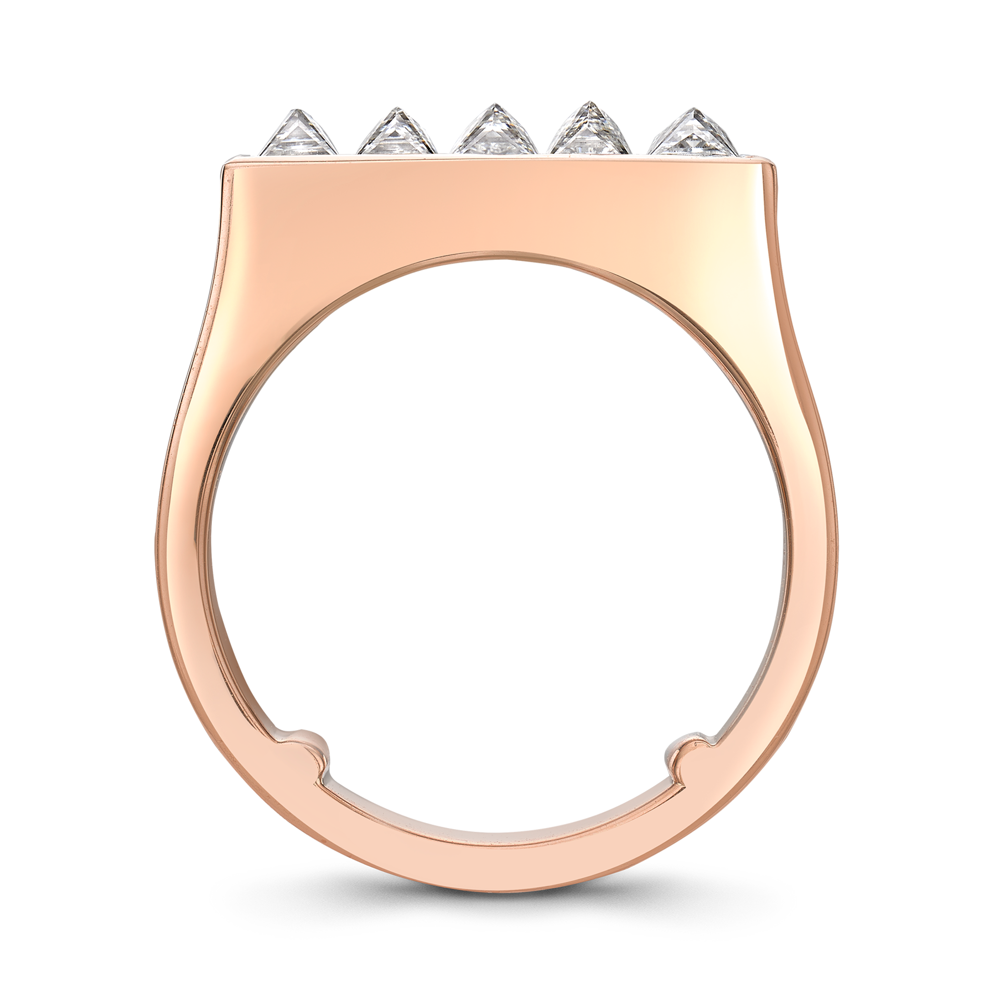 RockChic Flat-Topped Diamond Ring Princess Cut, Channel Set_3