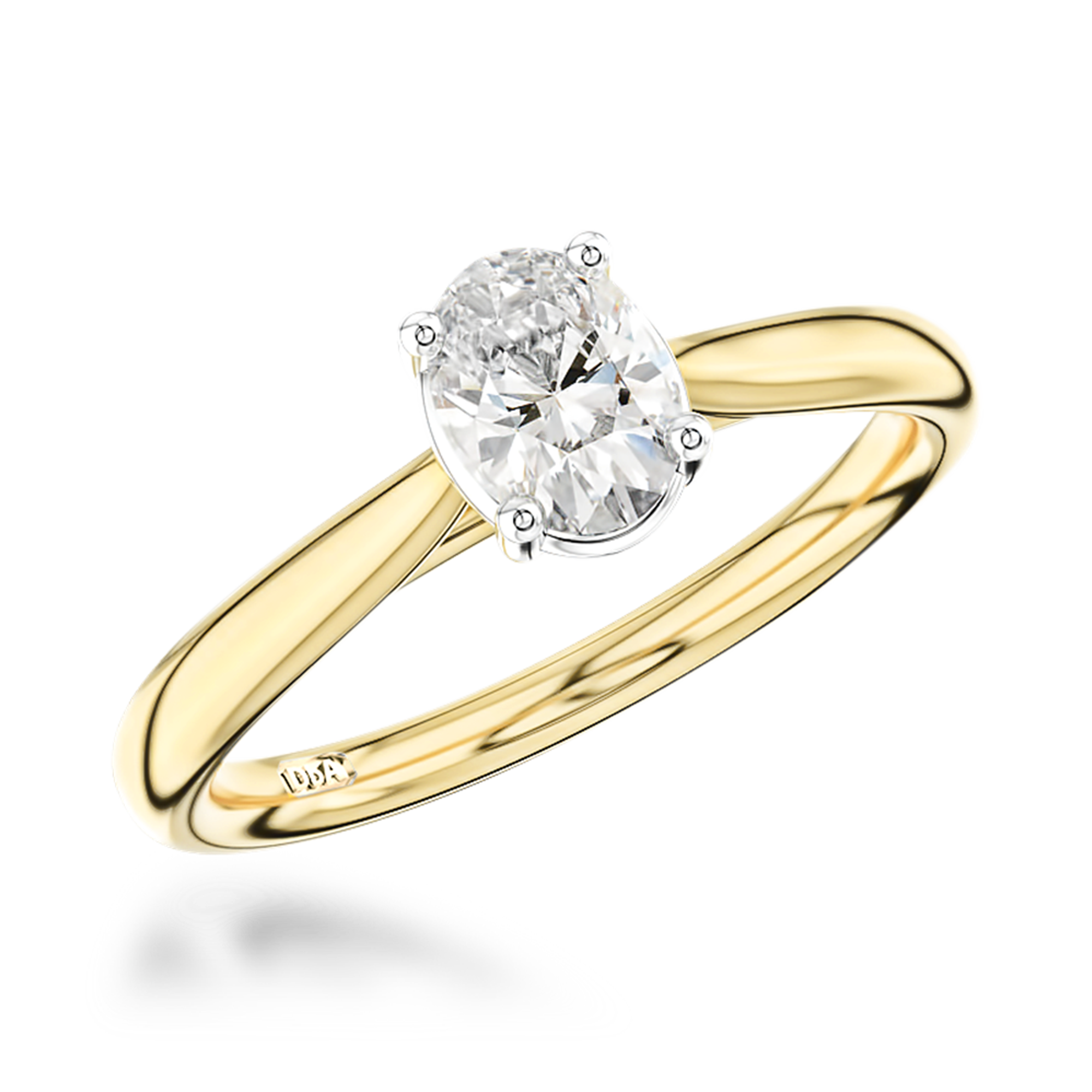 Oval Cut Diamond Solitaire Ring Oval Cut, Four Claw Set_1