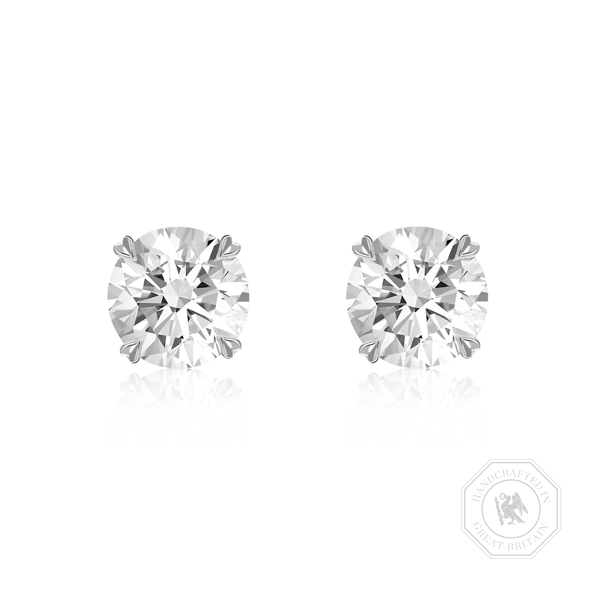 Windsor 3.00ct Diamond Stud Earrings Brilliant cut, Claw set_1