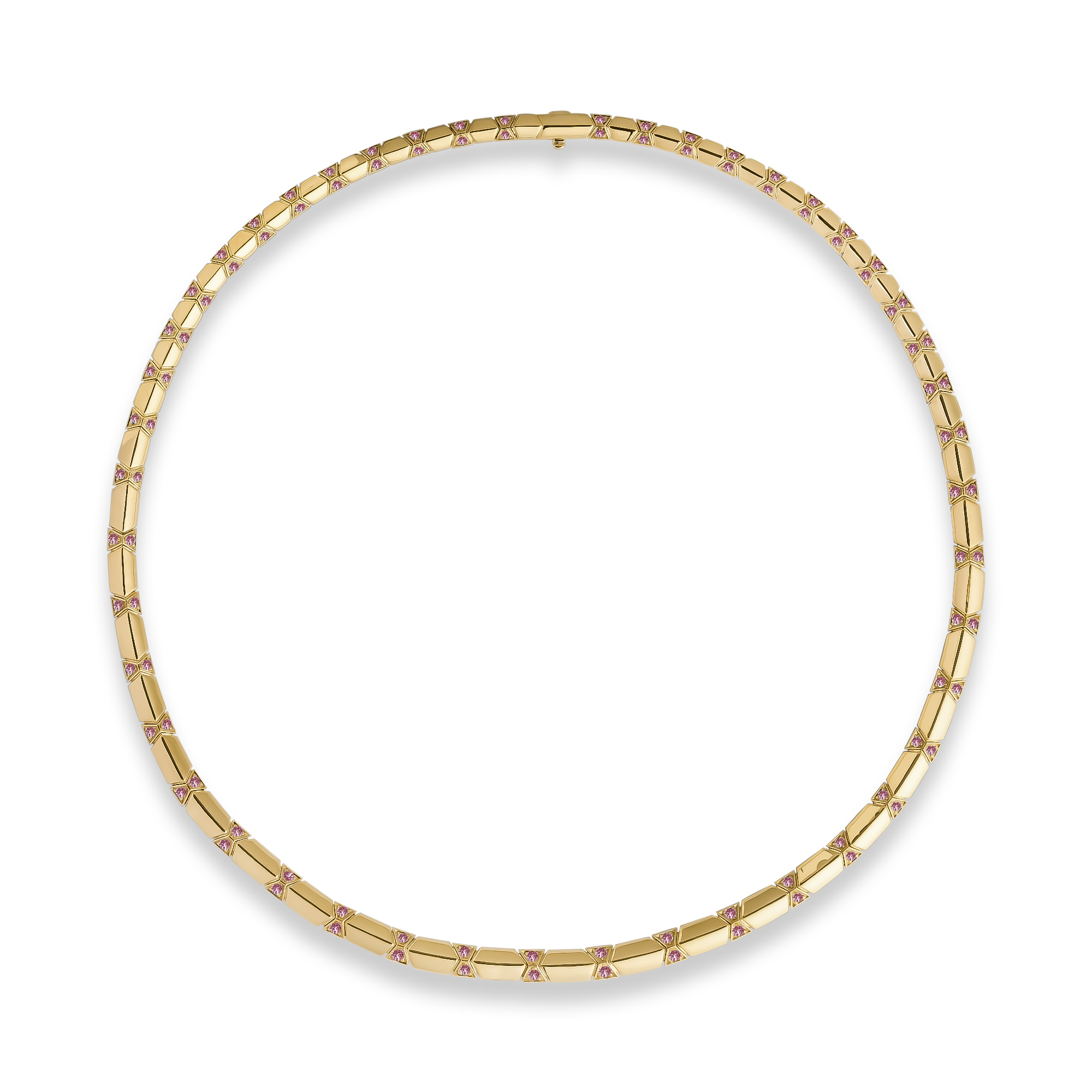 Origins Pink Diamond Necklace Brilliant Cut, Grain Set_3