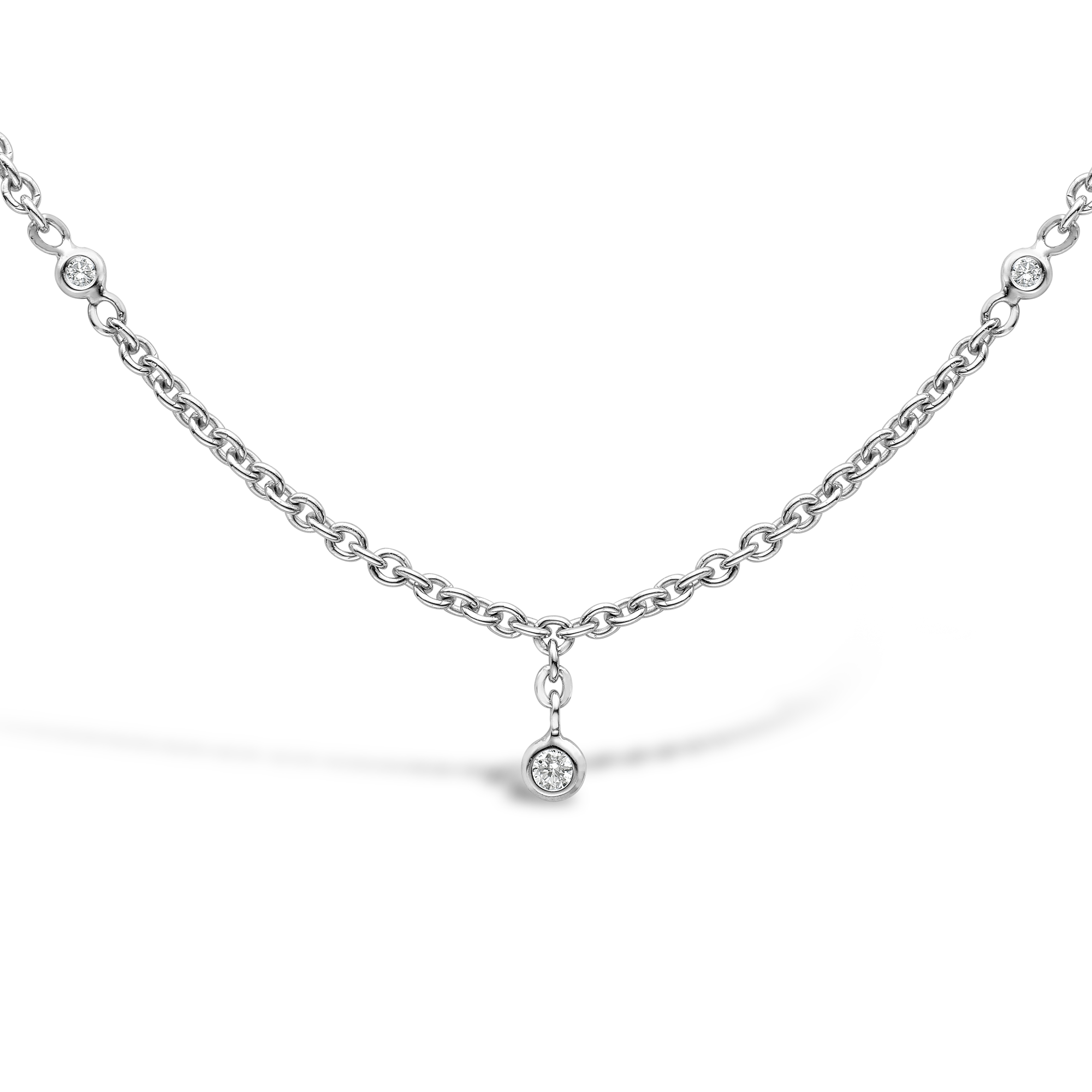 Sundance Necklace with Diamond Pendants (45cm) Brilliant Cut, Spectacle Set_2