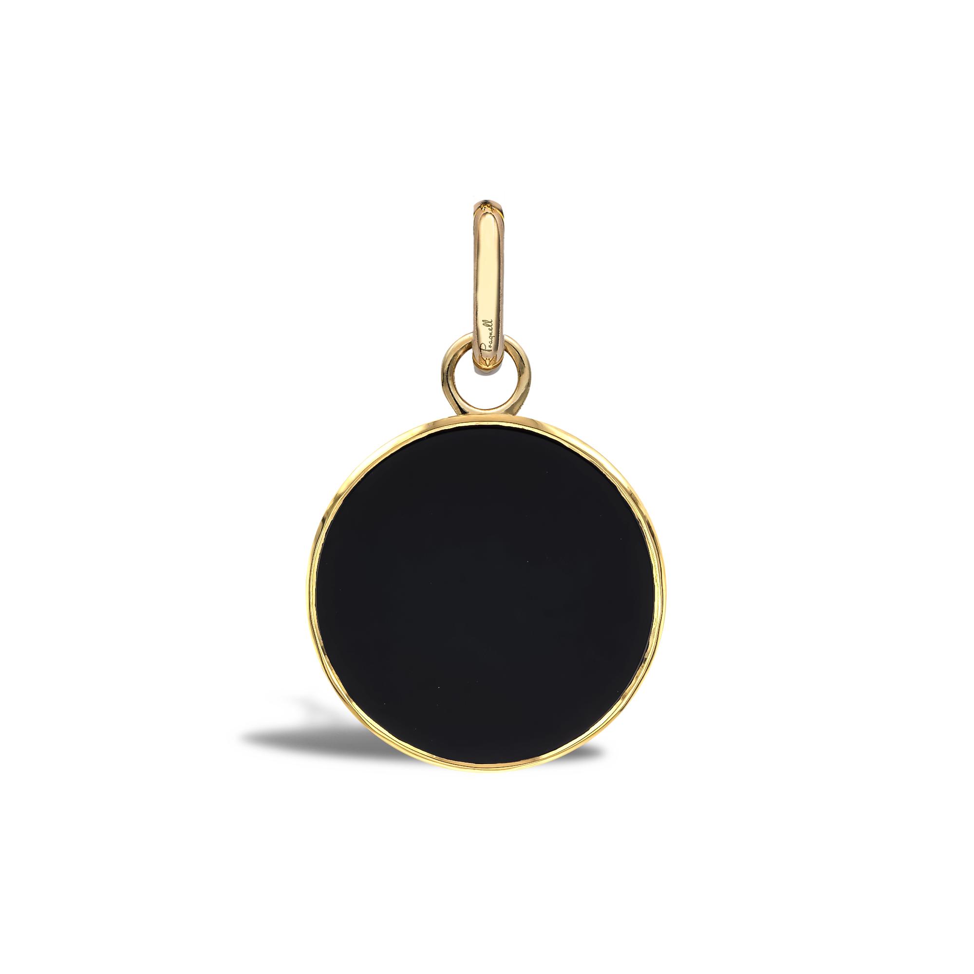 Constellation Diamond and Black Onyx Virgo Pendant Charm Brilliant Cut, Rubover Set_2