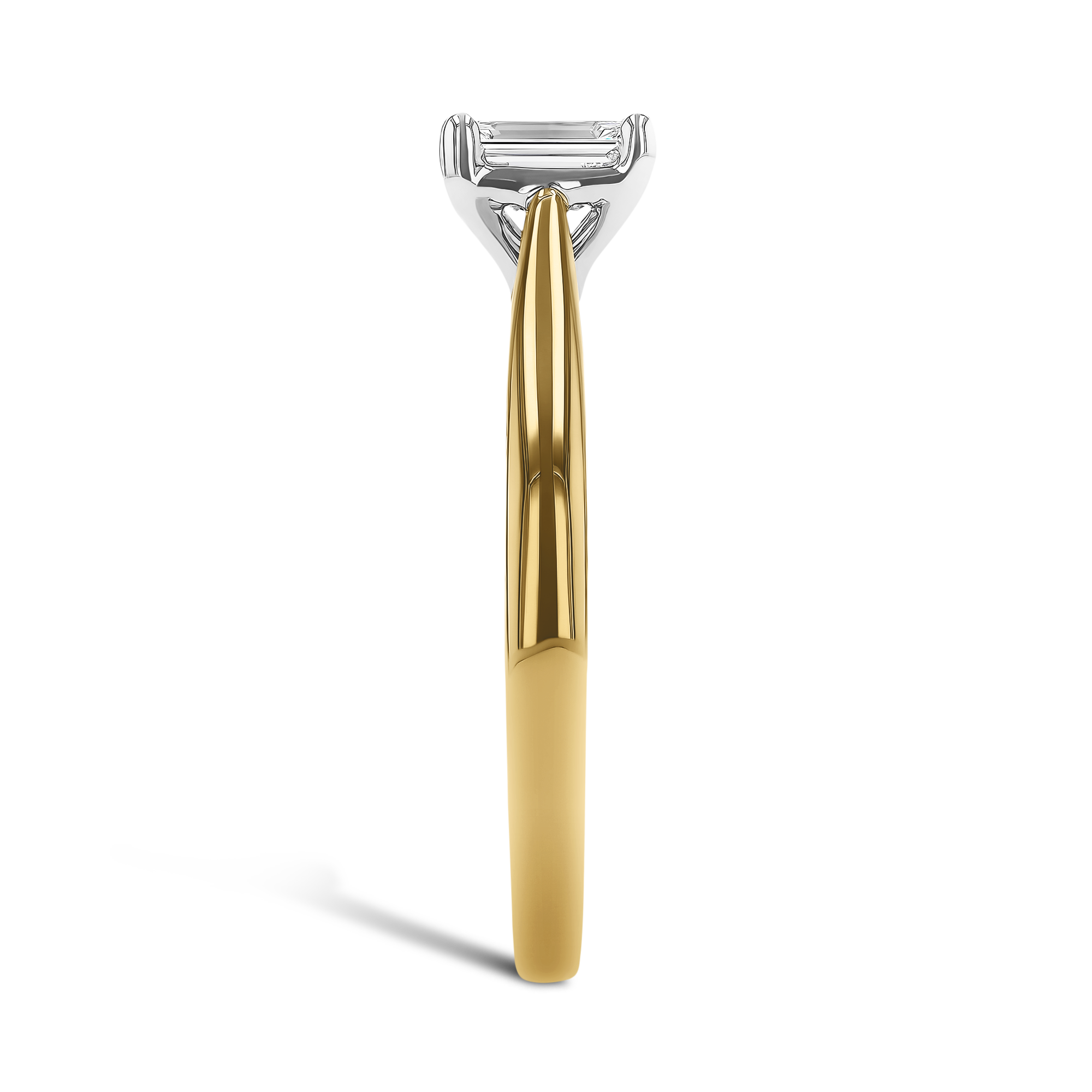 Gaia 0.50ct Diamond Ring Emerald Cut, Claw Set_4