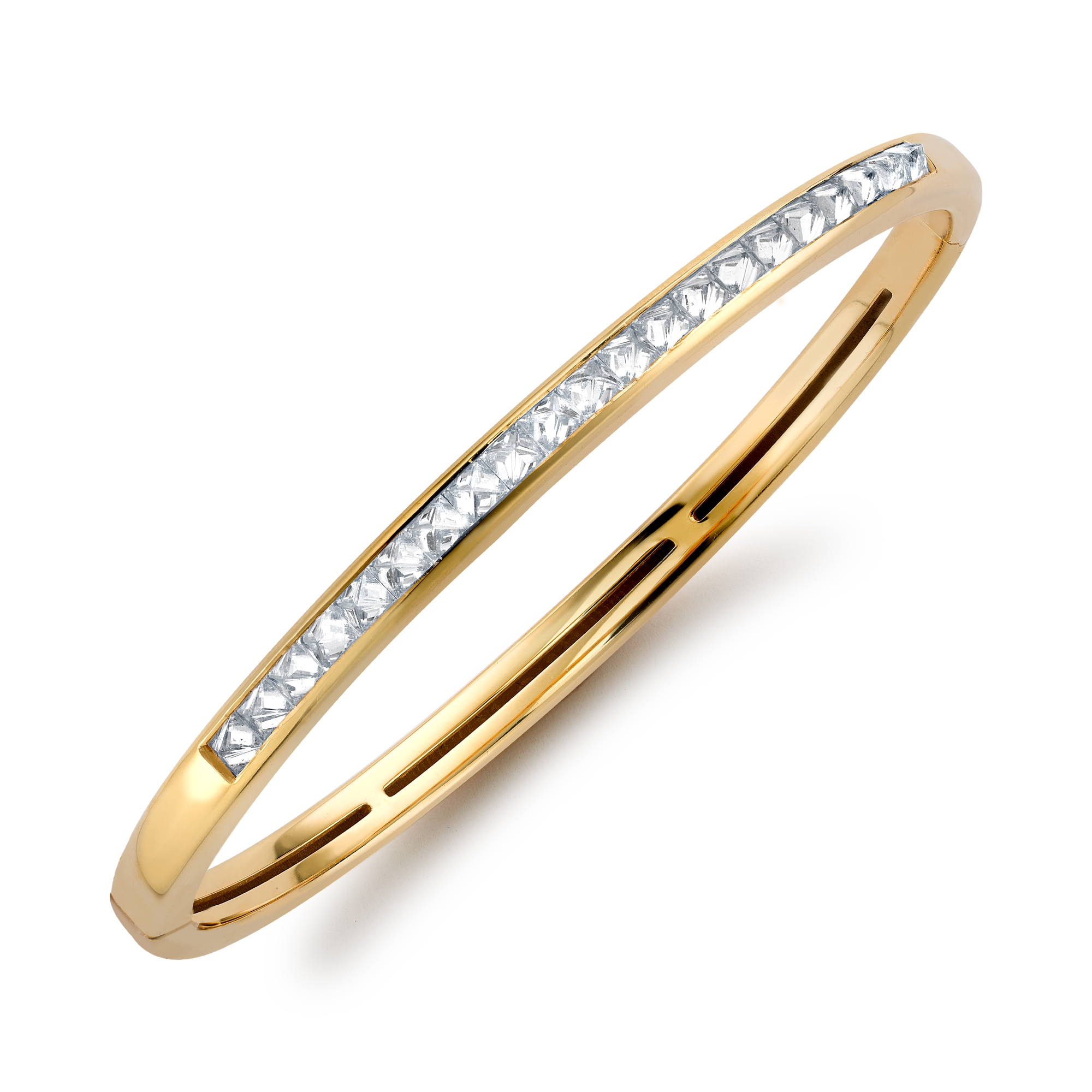 RockChic Diamond Bangle Princess Cut, Channel Set_2