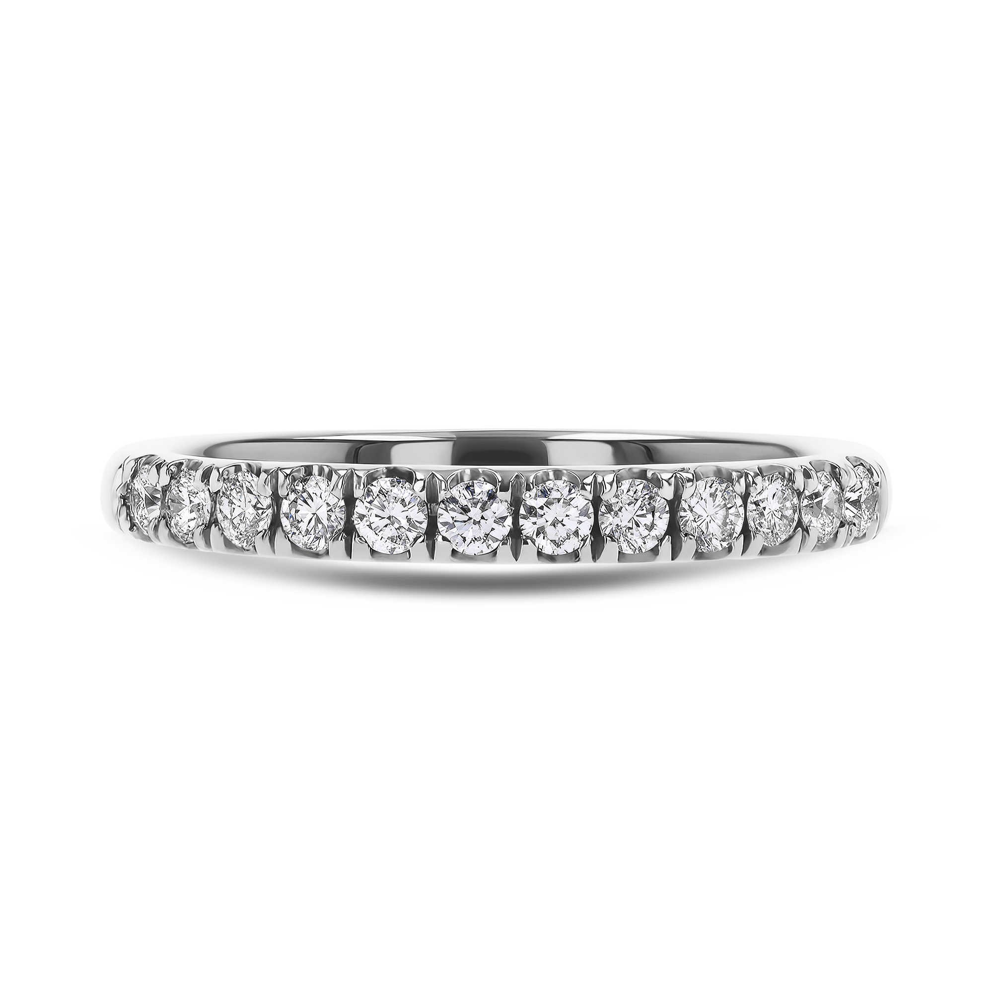 Brilliant Cut Diamond Half Eternity Ring Brilliant Cut  Half Eternity  Micro Pavé Set_2