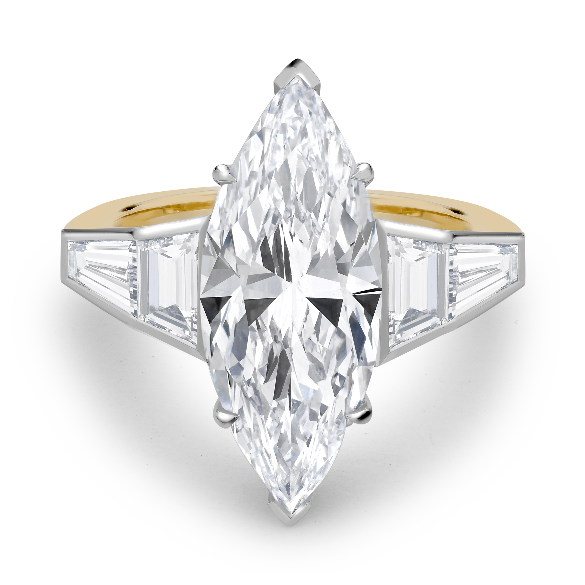 Masterpiece 5.40ct Marquise Diamond Solitaire Ring Marquise Cut, Claw Set_2