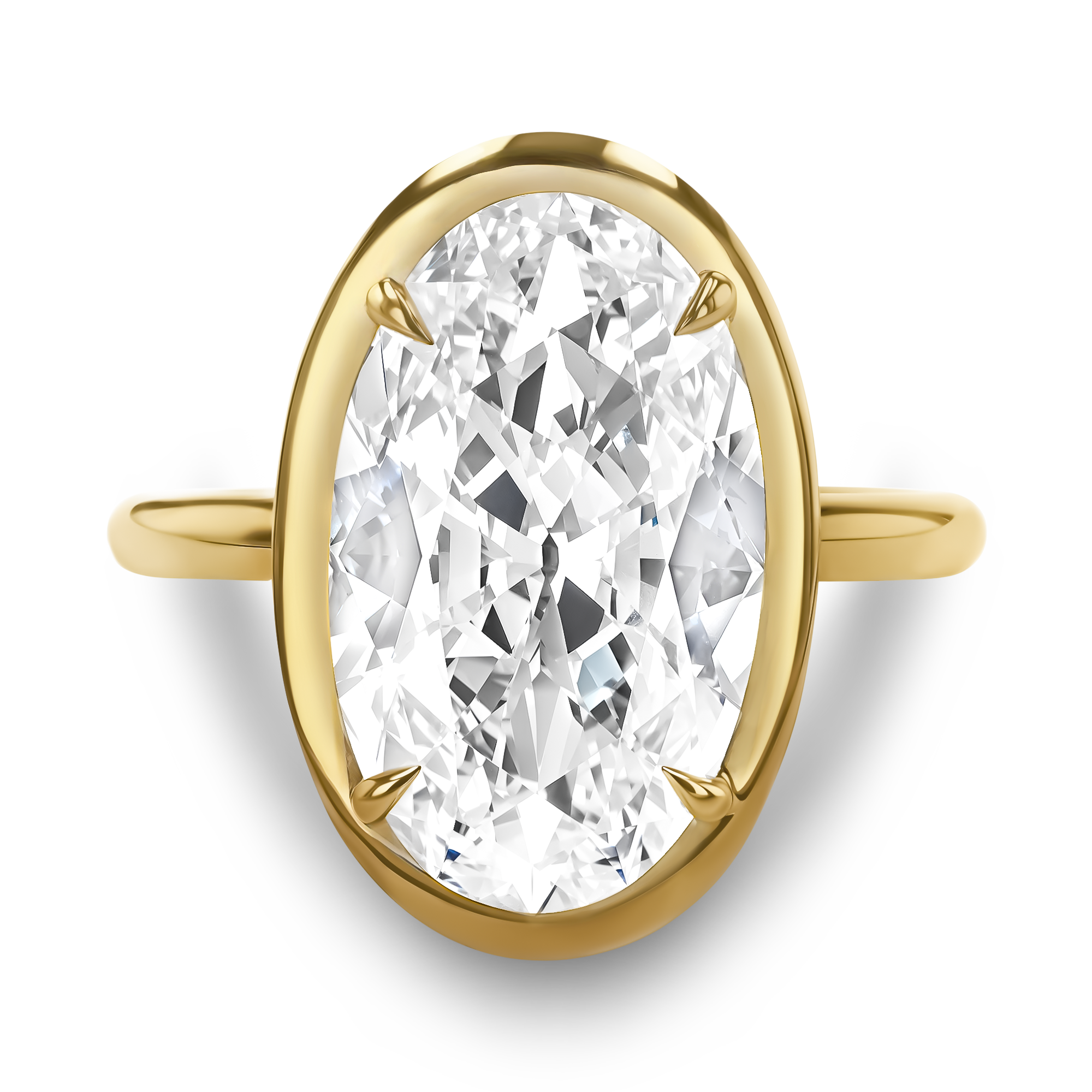 Masterpiece Skimming Stone 5.36ct Oval Diamond Solitaire Ring Oval Cut, Claw Set_2