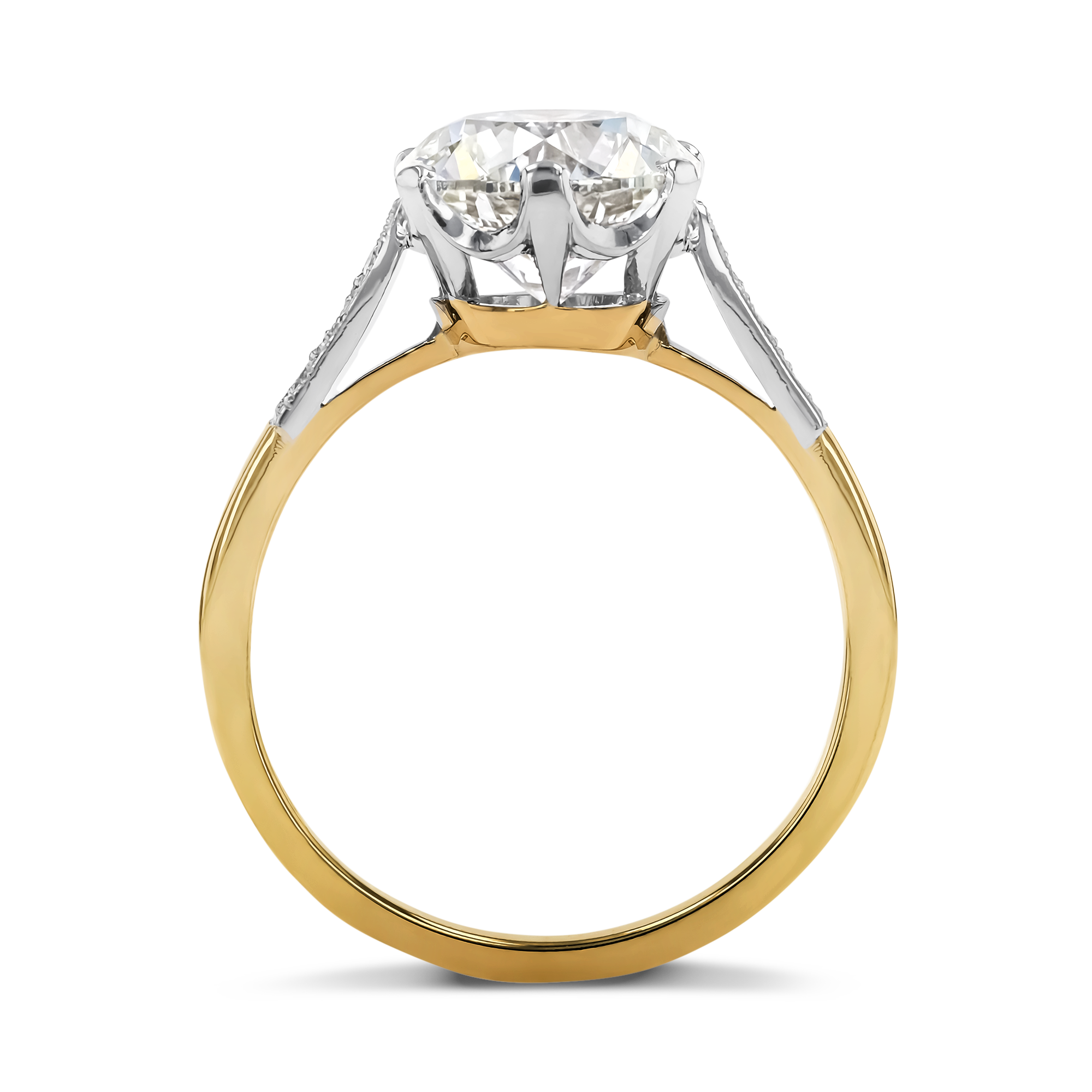 Brilliant Cut 3.01ct Diamond Solitaire Ring Brilliant cut, Claw set_3