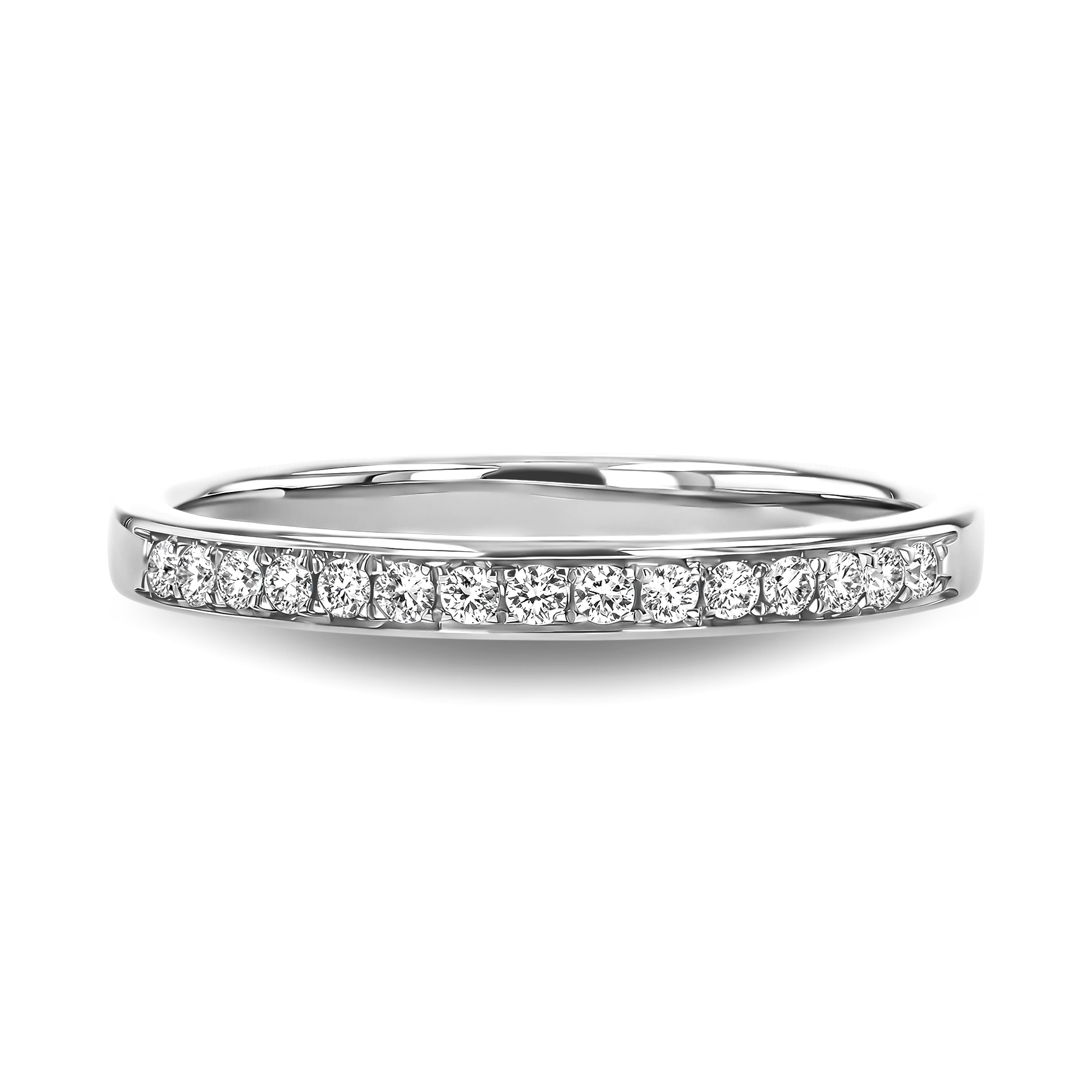 Brilliant Cut Diamond Half Eternity Ring Brilliant Cut  Half Eternity  Thread Set_2