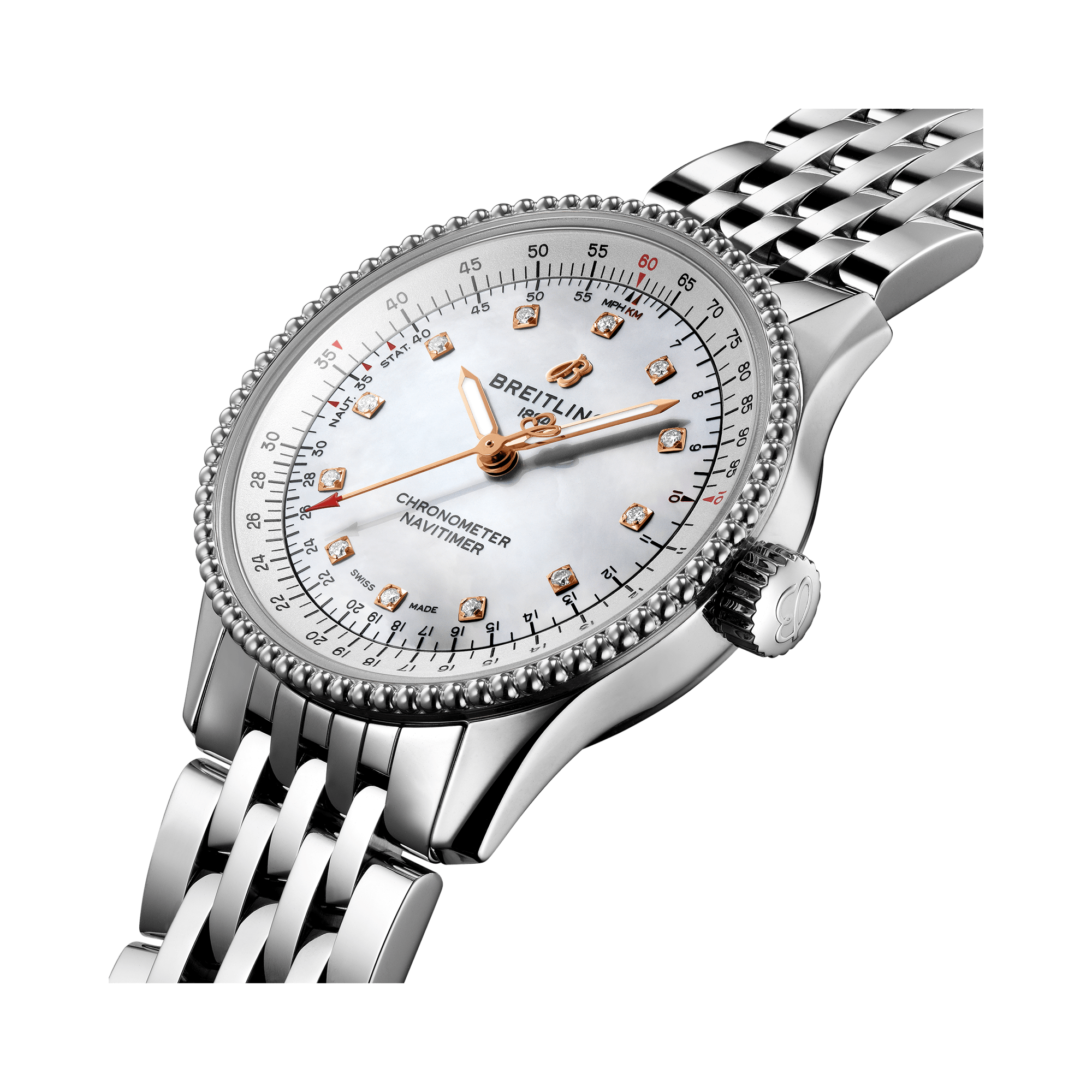 Breitling  Navitimer Automatic 35 35mm, Mother of Pearl Dial, Diamond Numerals_3