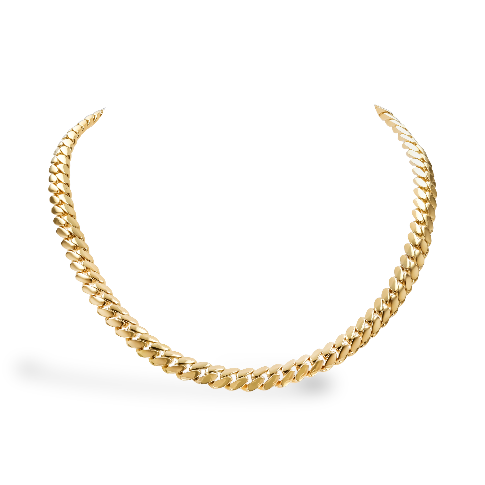 Fusion Long Polished Curb Link Necklace (45cm) Brilliant Cut, Pave Set_1