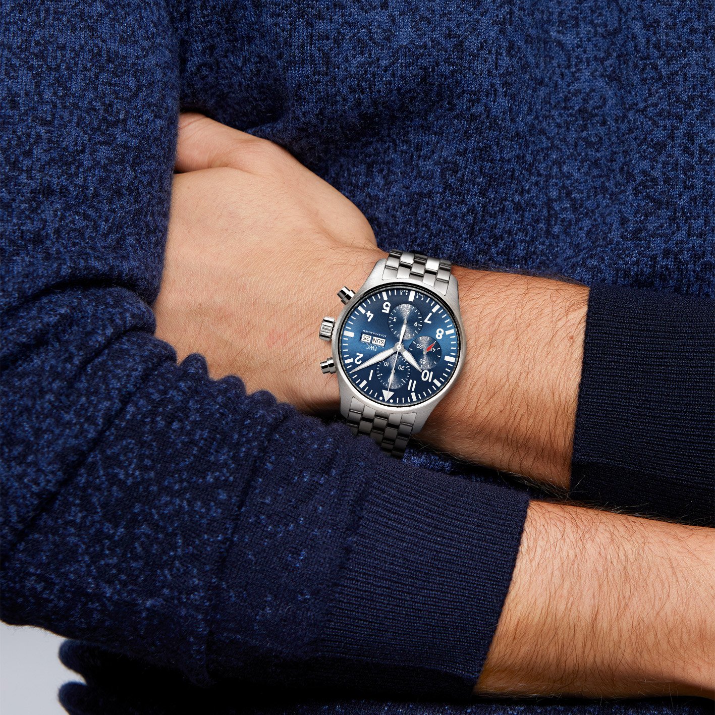 IWC Pilot's Chronograph 43mm, Blue Dial, Arabic/Baton Numerals_5