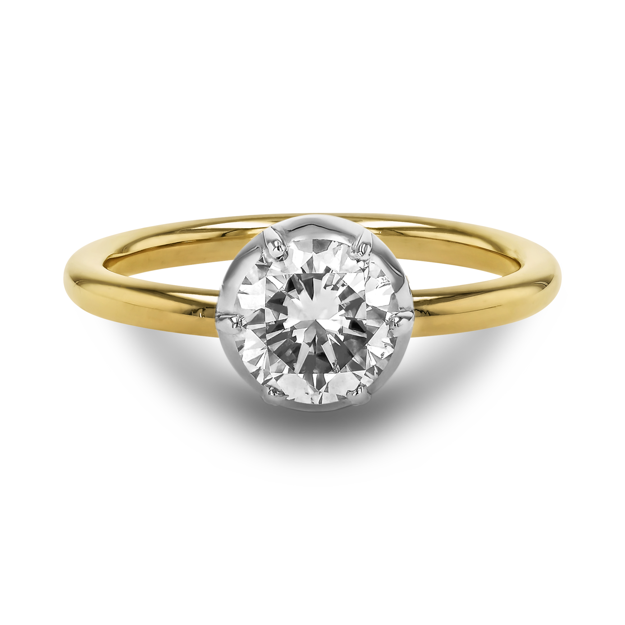 Georgian Setting 1.36ct Diamond Solitaire Ring Brilliant cut, Claw set_2