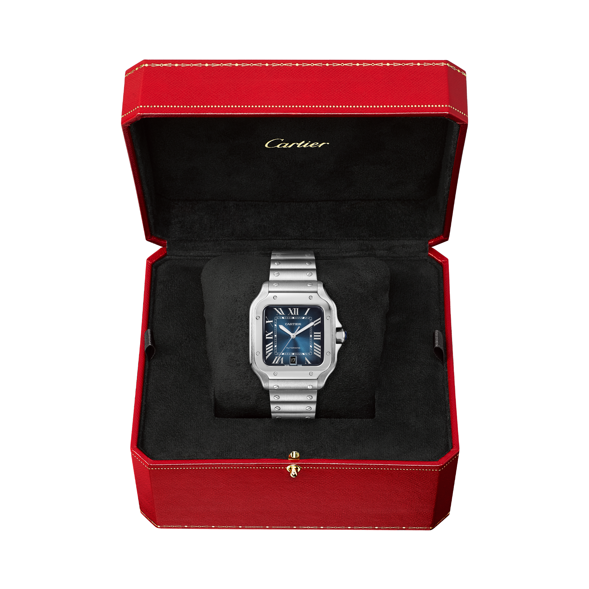 Cartier Santos de Cartier 39.8mm, Blue Dial, Roman Numerals_7