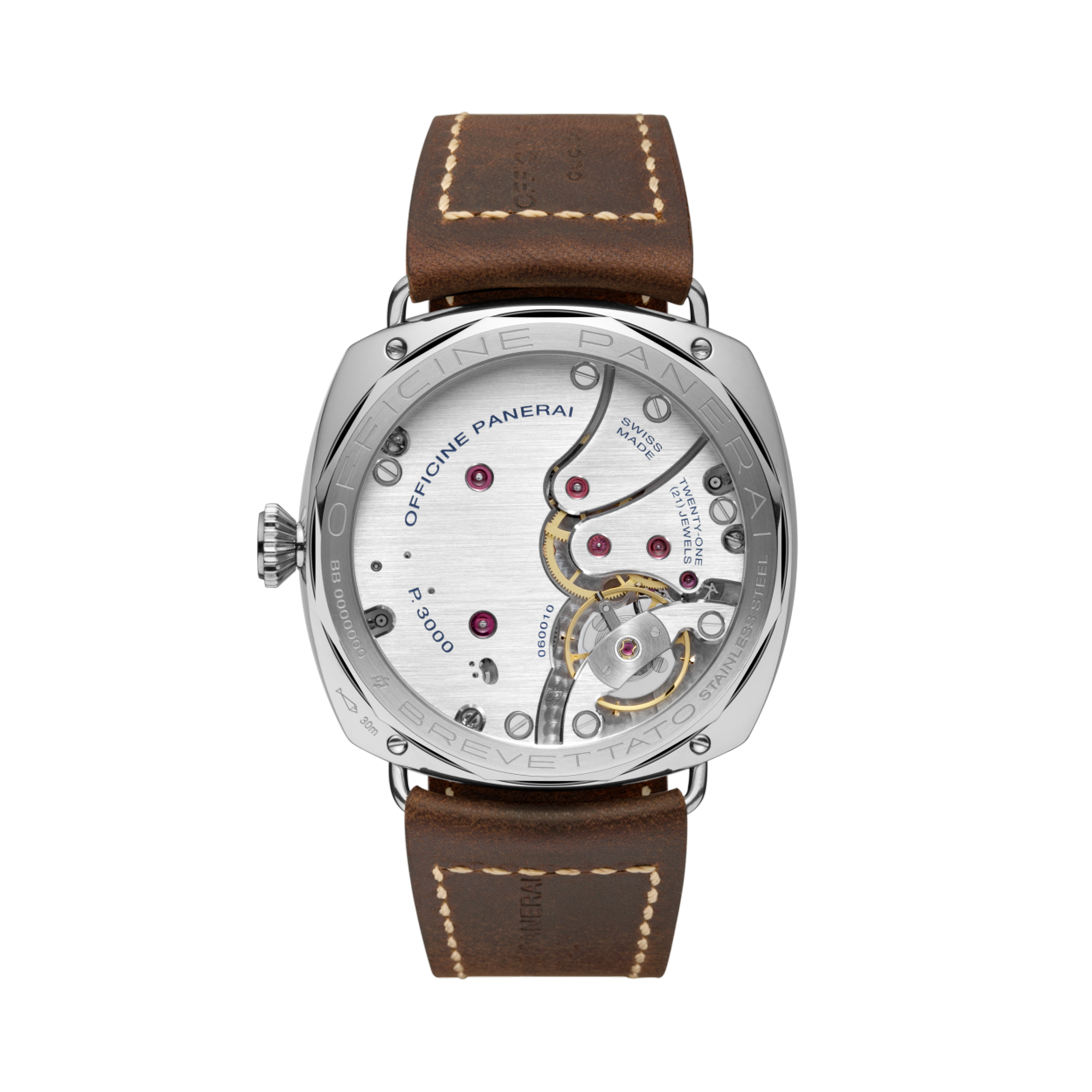 Radiomir 3 Days Acciaio - 47mm Brown Dial, Arabic/Baton Numerals_2