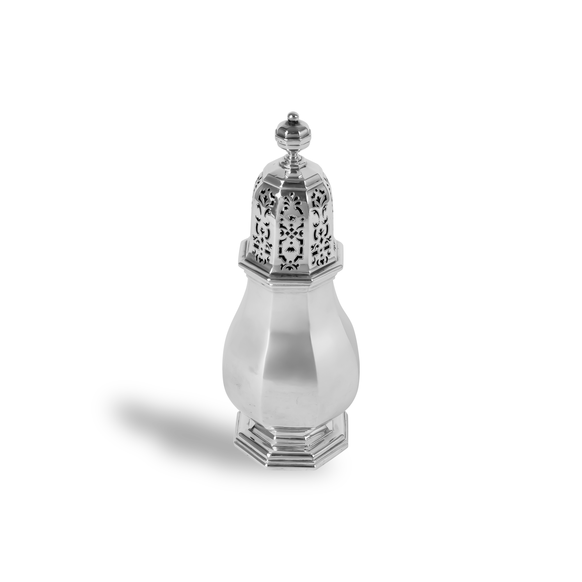 Britannia Silver George V Octagonal Shaped Caster Hallmarked London_1