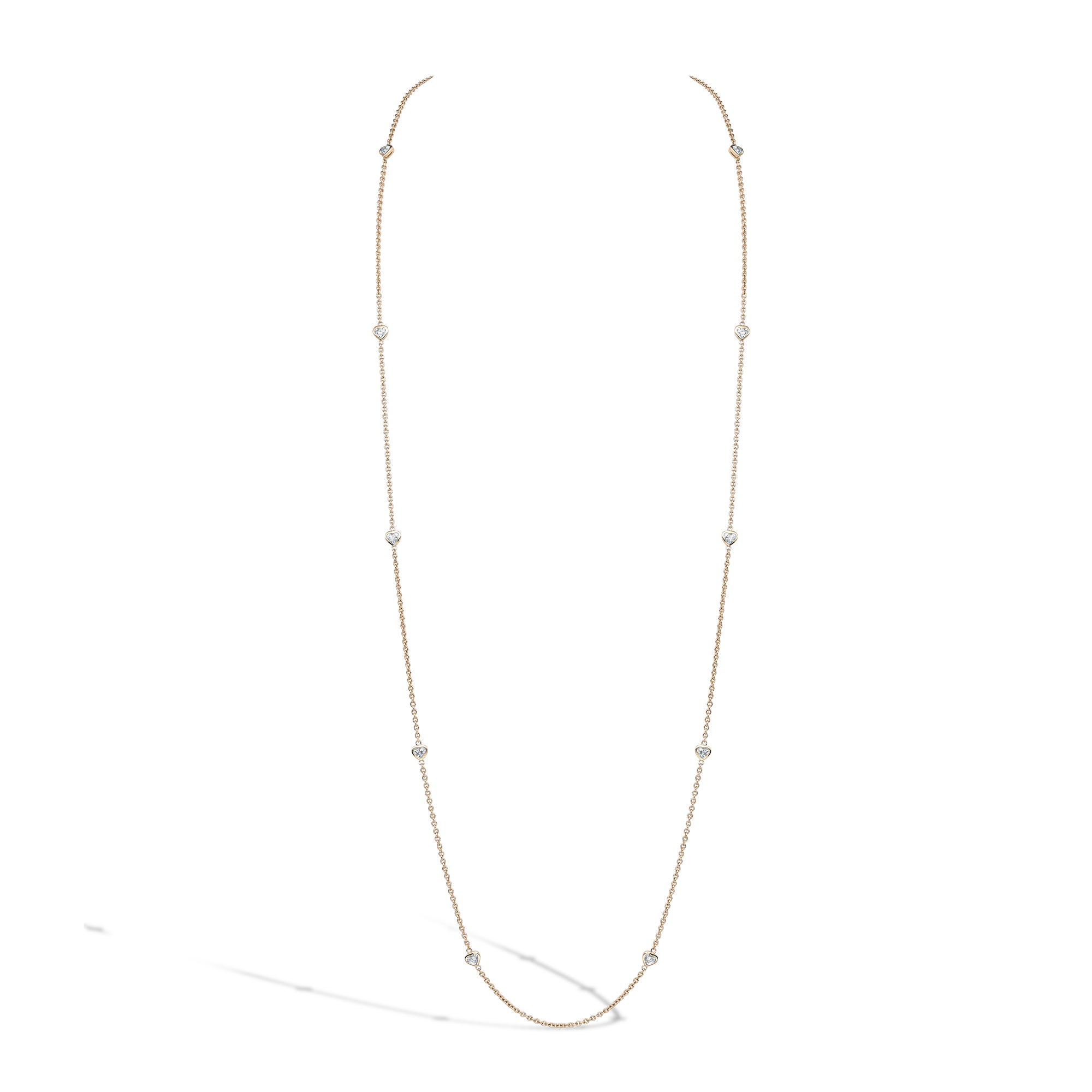 Sundance Heart Diamond Long 80cm Necklace Heart & Brilliant Cut, Rubover Set_1