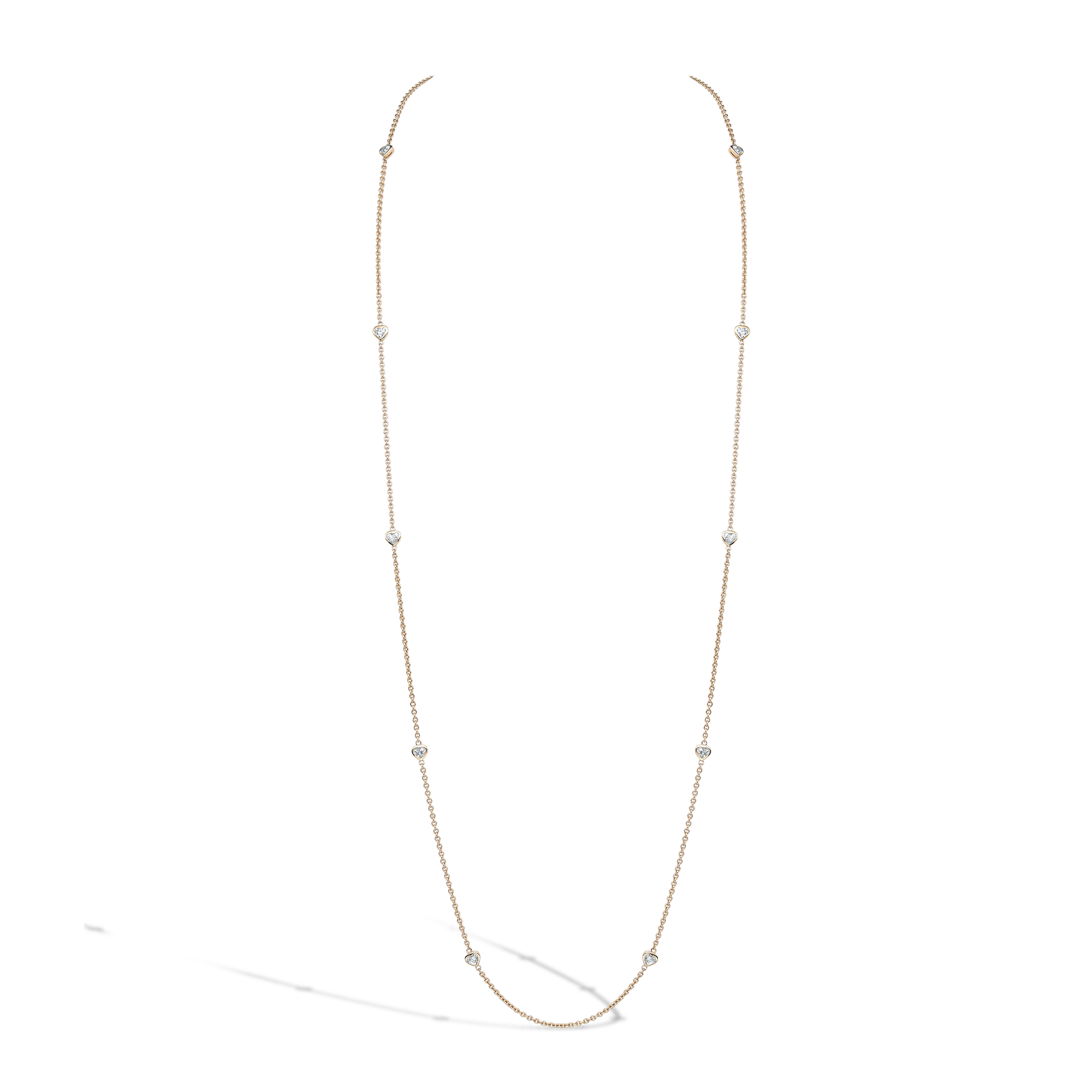 Sundance Heart Diamond Long 80cm Necklace Heart & Brilliant Cut, Rubover Set_1