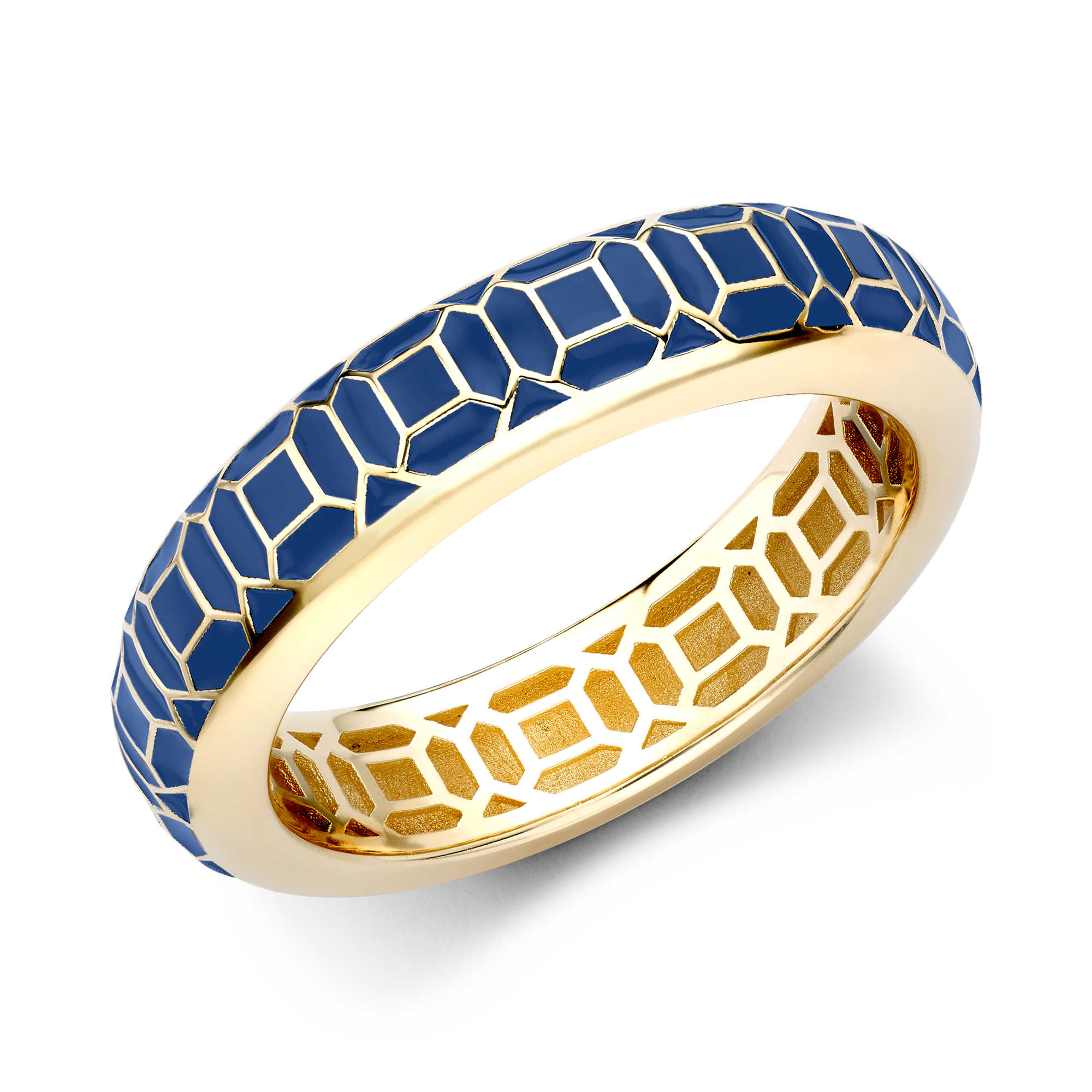 Revival Royal Blue Enamel Ring _1