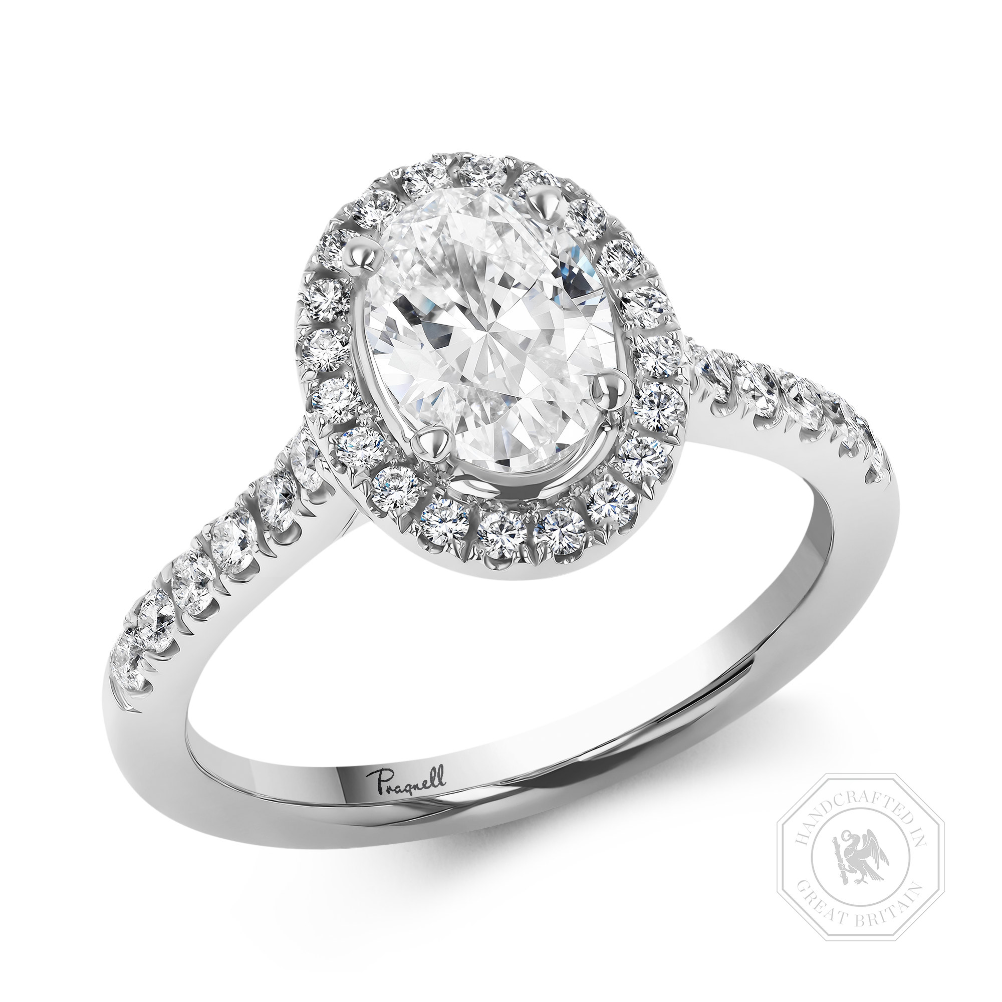 Celestial 0.30ct Oval Cut Diamond Cluster Ring Oval Cut, Claw Set_1