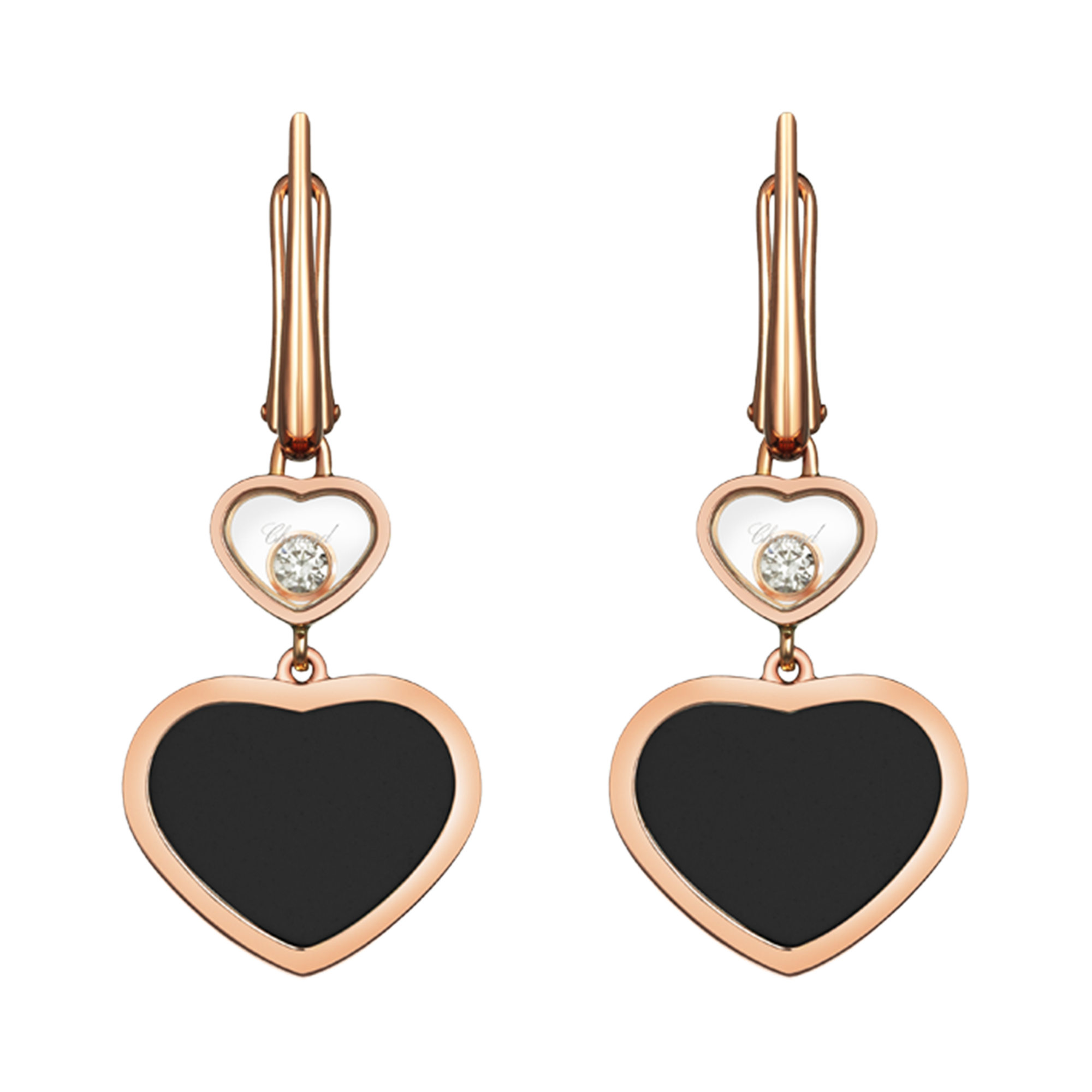 Chopard Happy Hearts Drop Earrings Brilliant Cut, Rub Over Set_1