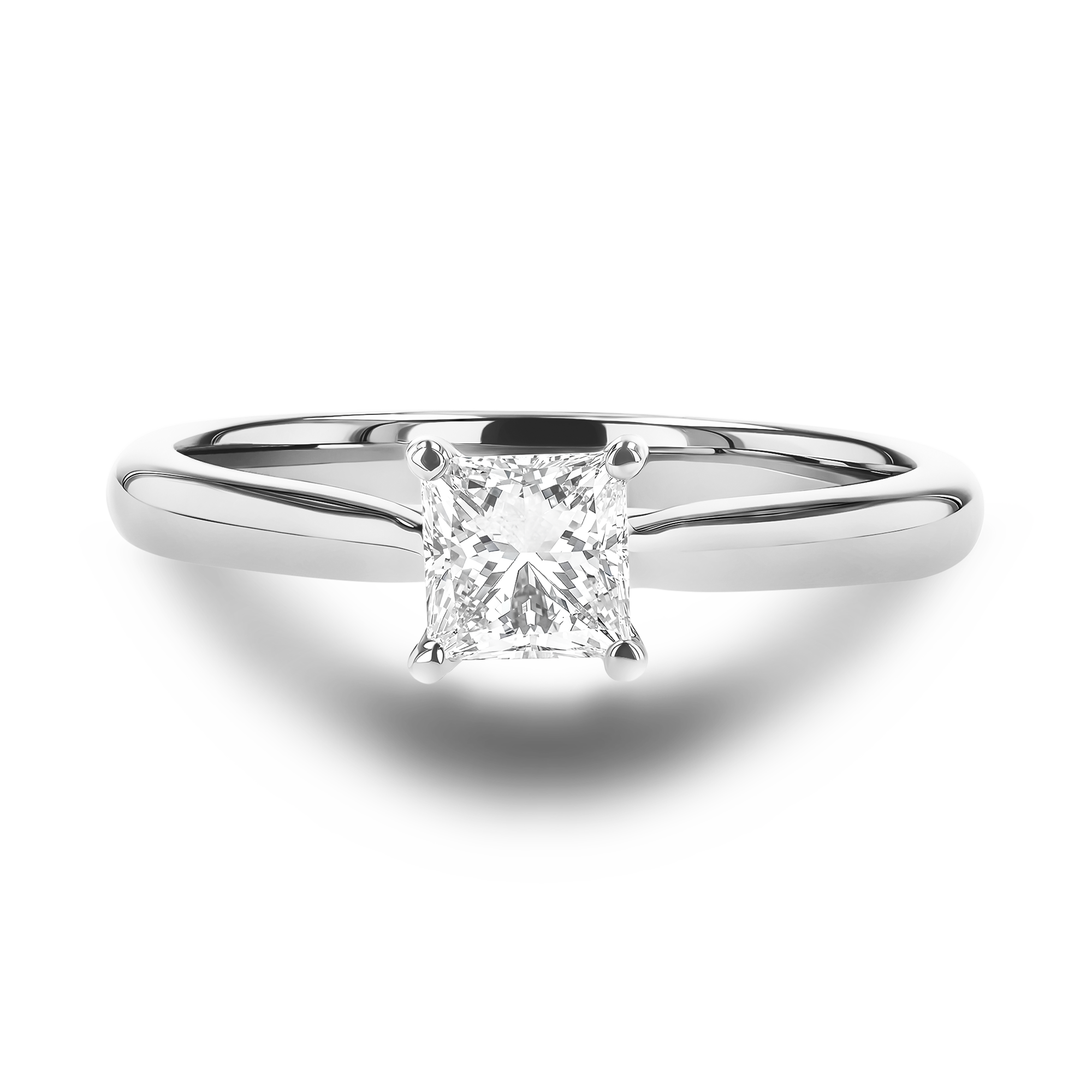 Gaia 0.50ct Diamond Solitaire Ring Princess Cut. Claw Set_2