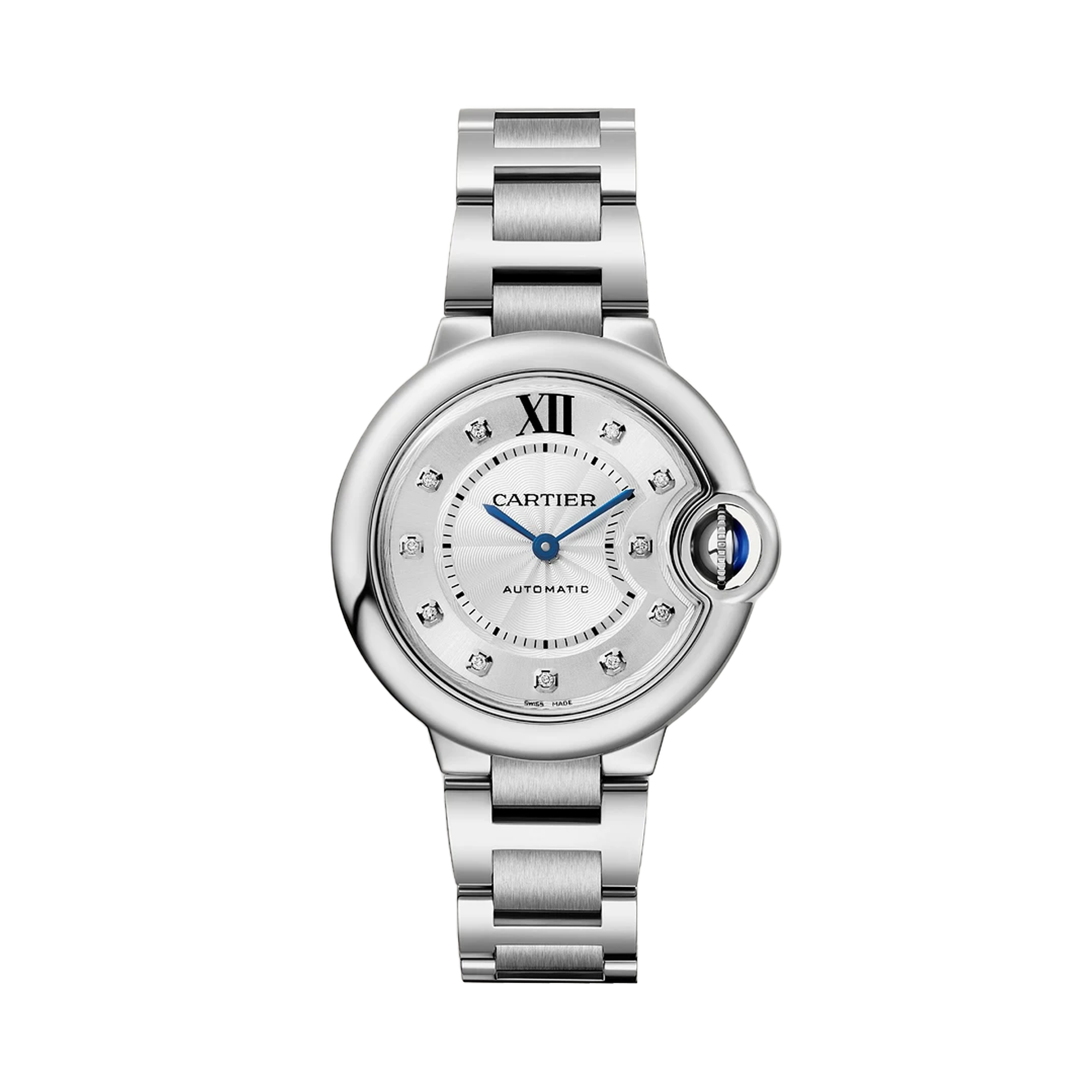 Cartier Ballon Bleu de Cartier 33mm, Diamond Numerals, Silver Dial_1