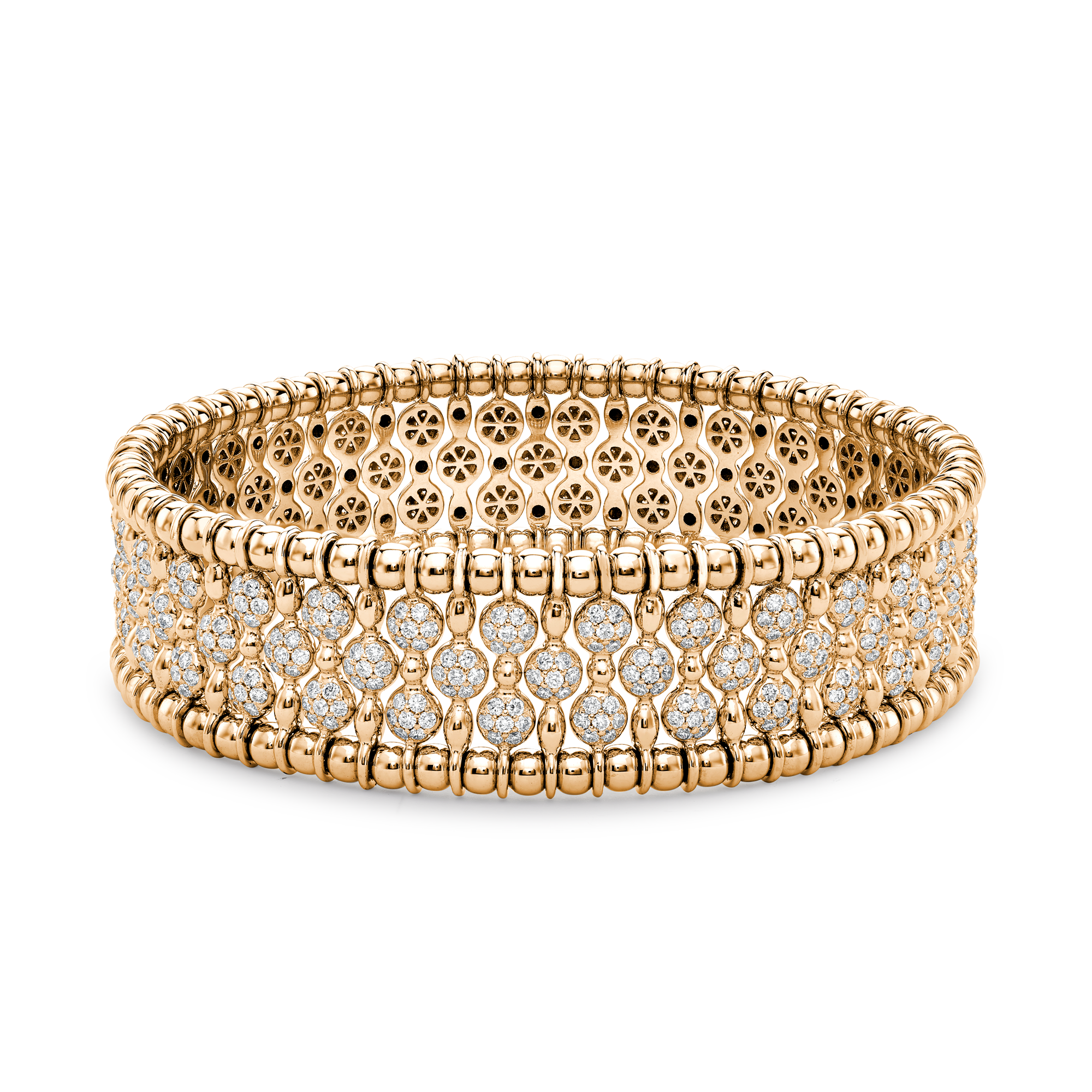 Bohemia Diamond Wide Bangle Brilliant Cut, Pave Set_1