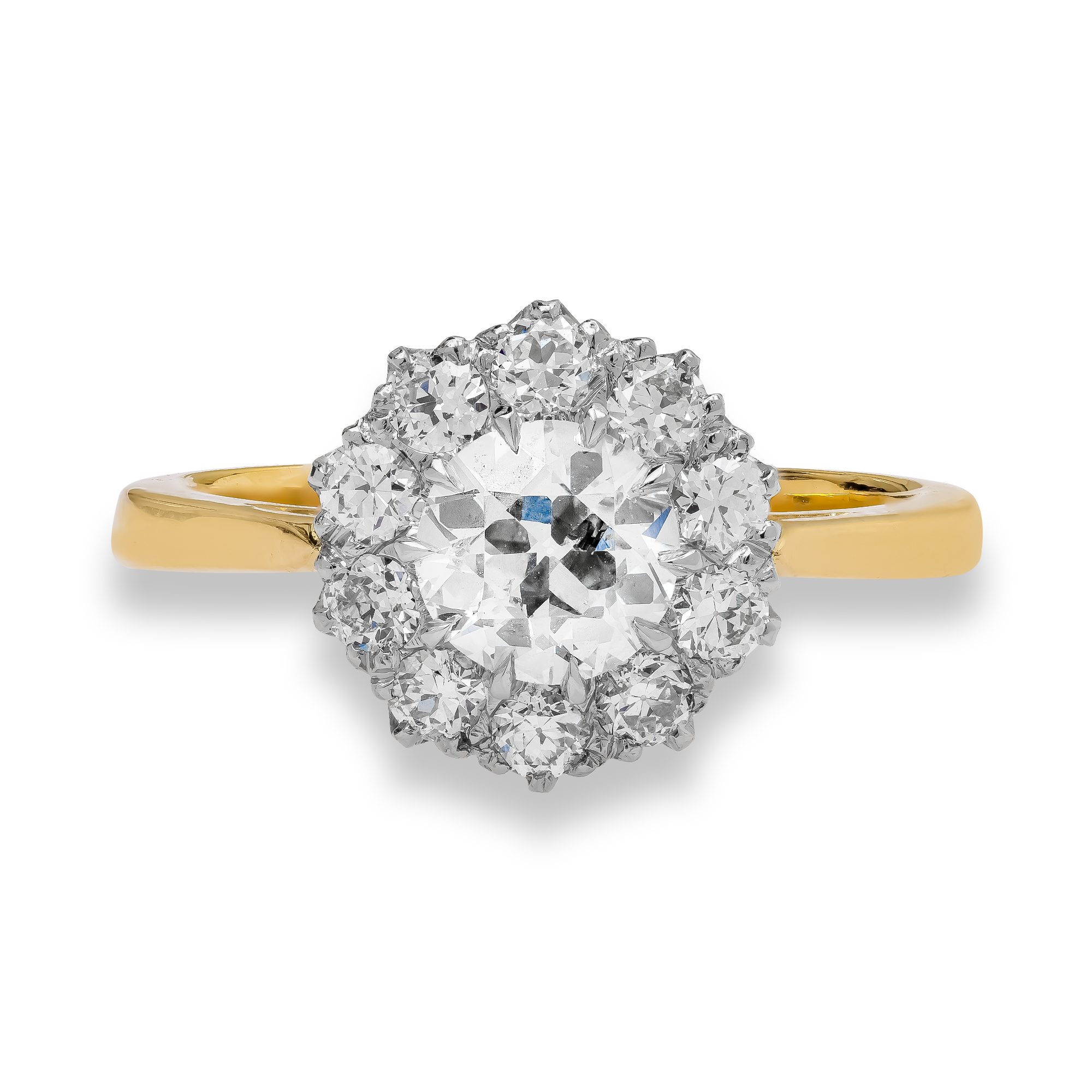 Brilliant Cut 0.65ct Diamond Cluster Ring Brilliant cut, Claw set_2