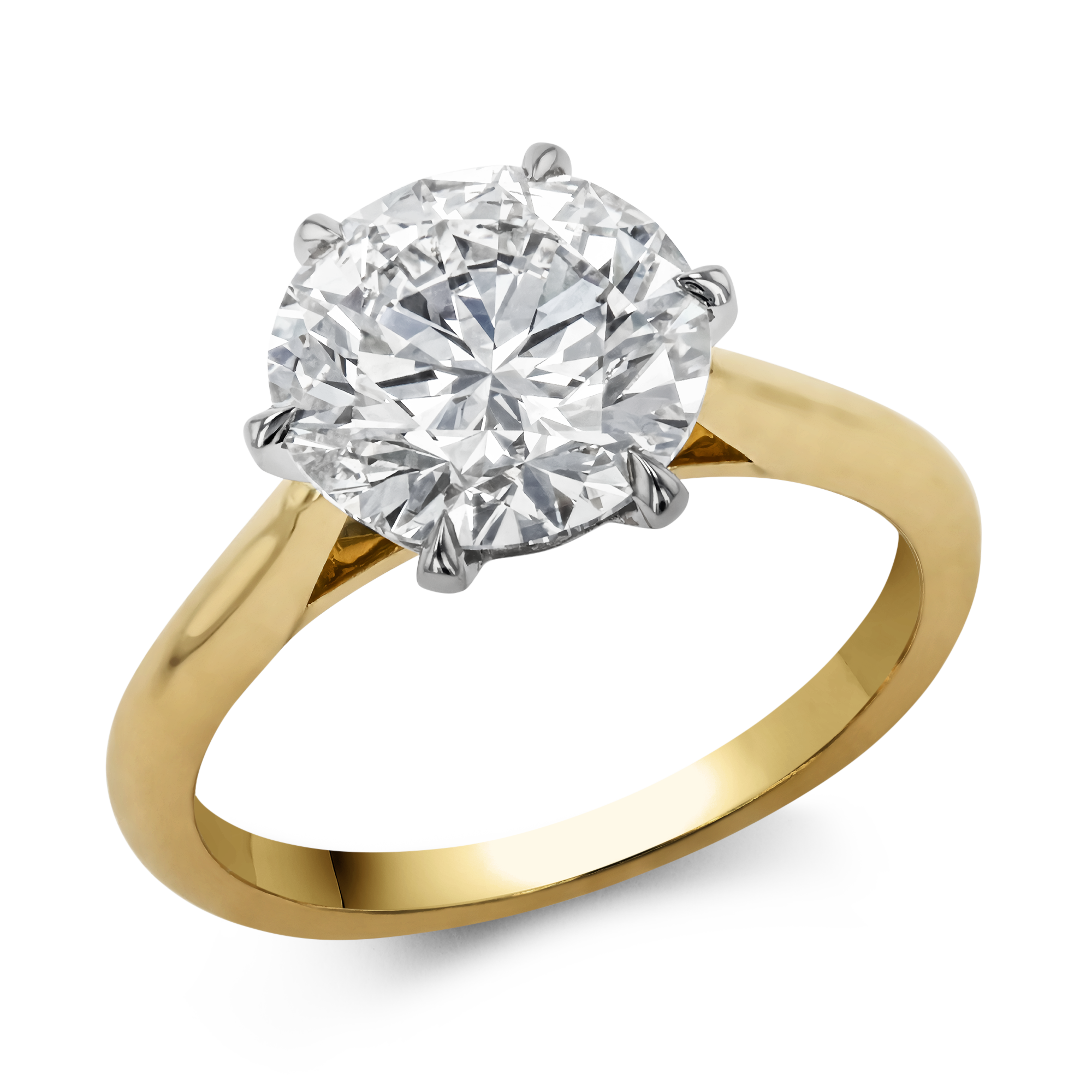 Classic Six-Claw 3.30ct Diamond Solitaire Ring Brilliant cut, Claw set_1