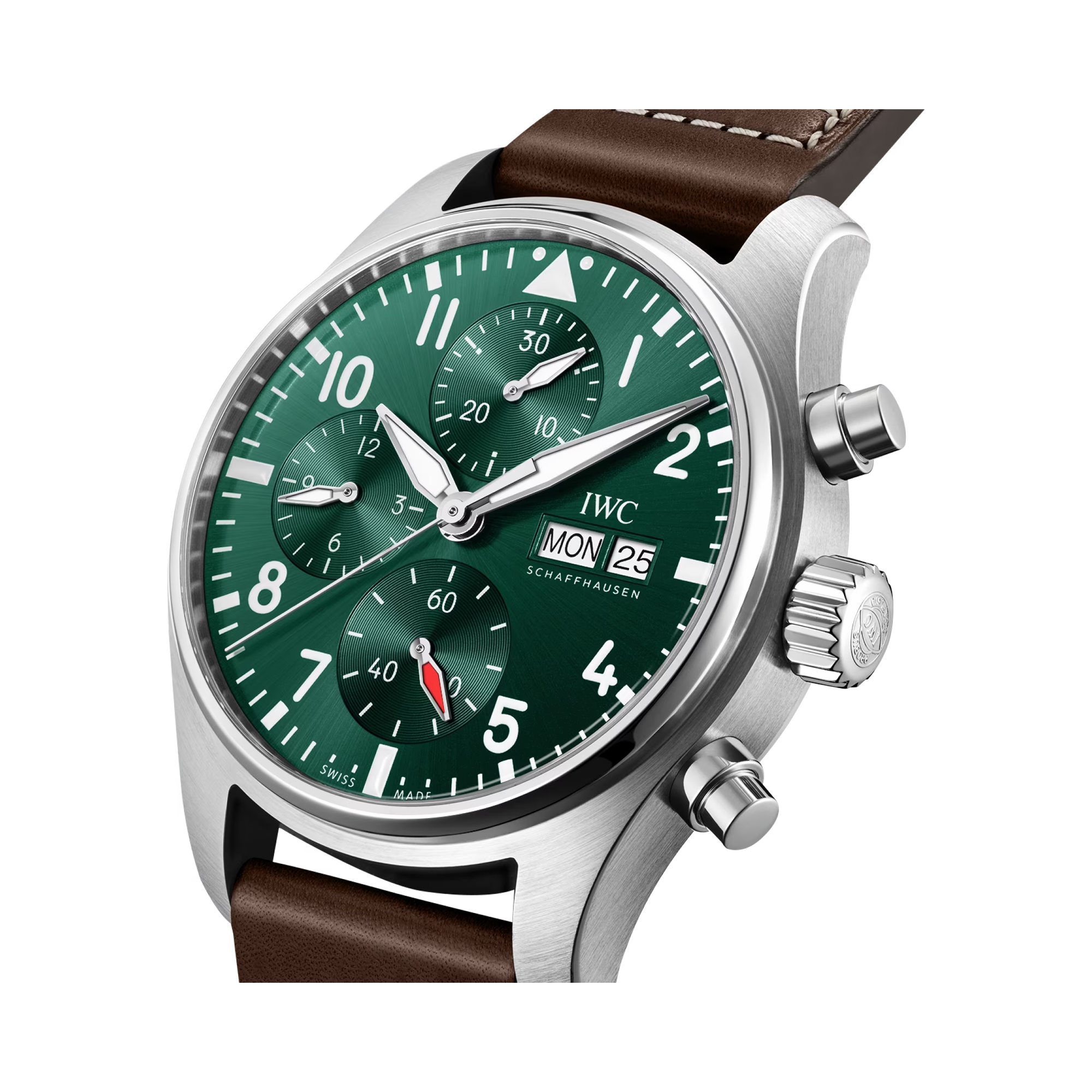 IWC Pilot's Chronograph 41 41mm, Green Dial, Arabic Numerals_3