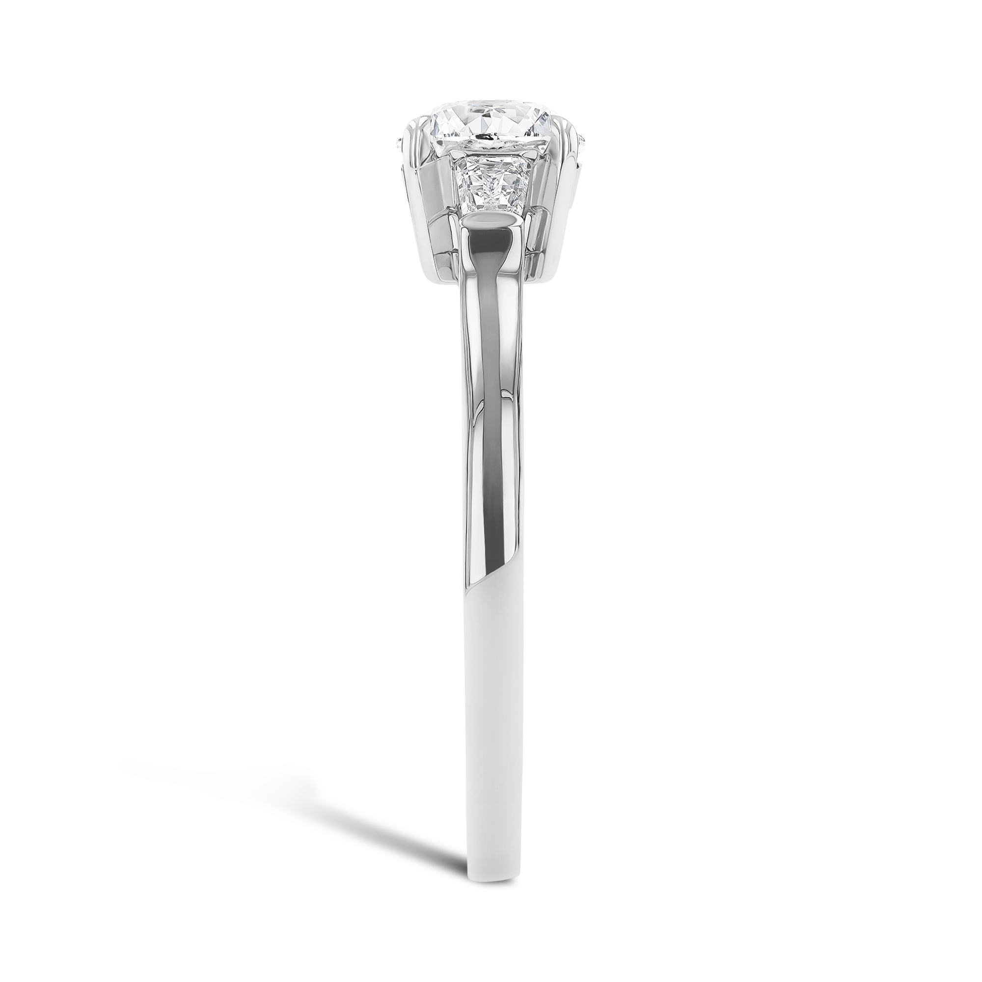 Regency 0.91ct Brilliant Cut Diamond Ring Brilliant & Tapered Baguette Cut, Claw Set_4