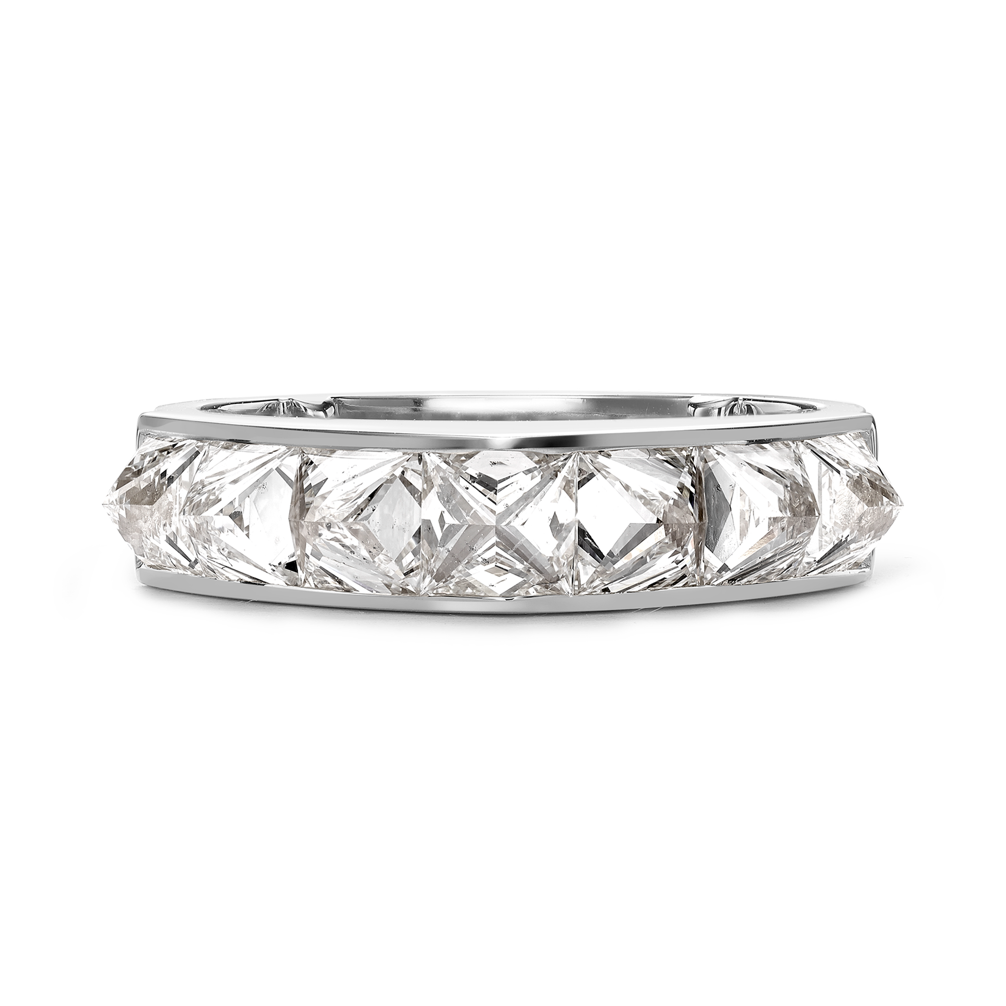 RockChic Peaked Diamond Ring Princess Cut, Channel Set_2